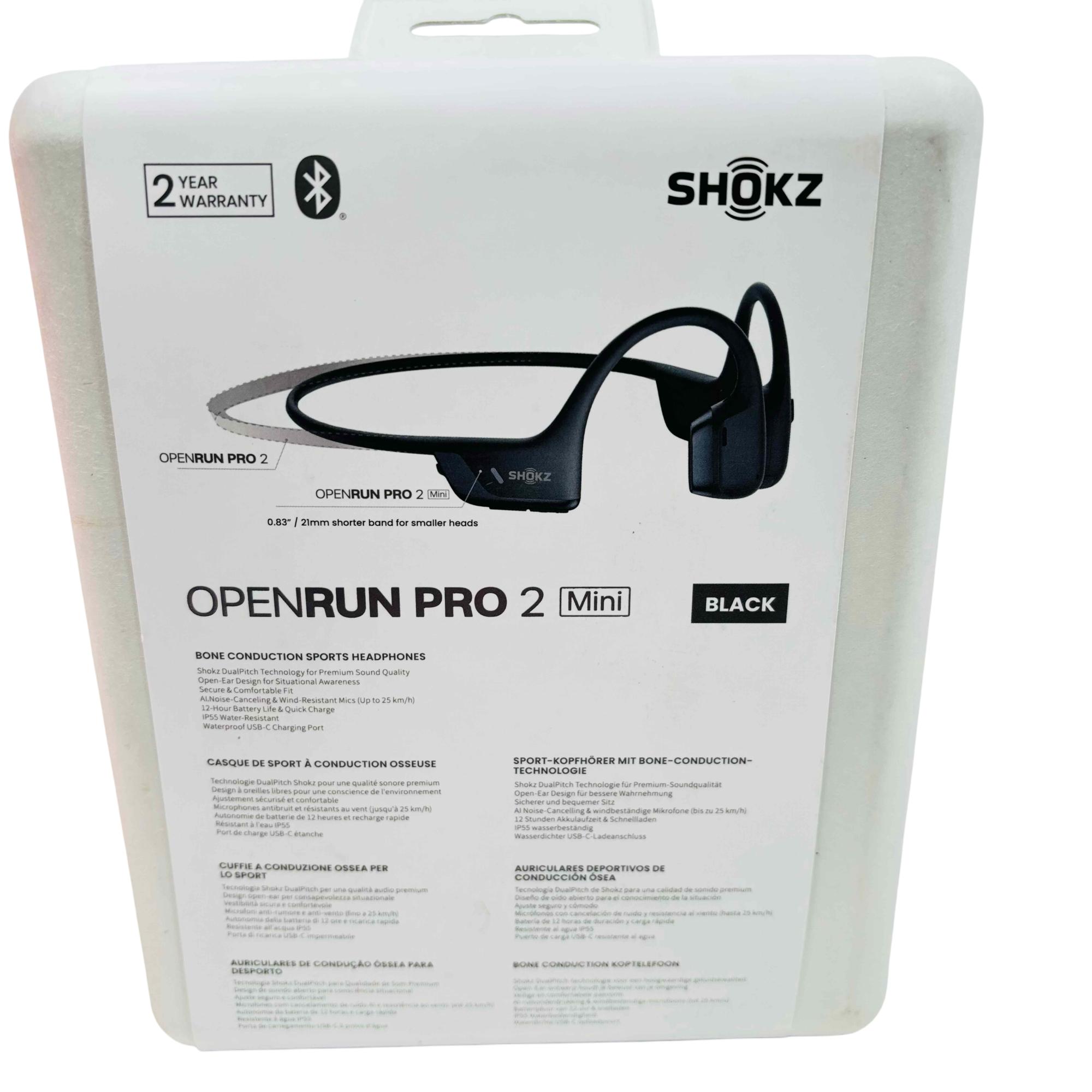 Shokz OpenRun Pro 2 Mini S821 Black Bone Conduction Sports Headphones