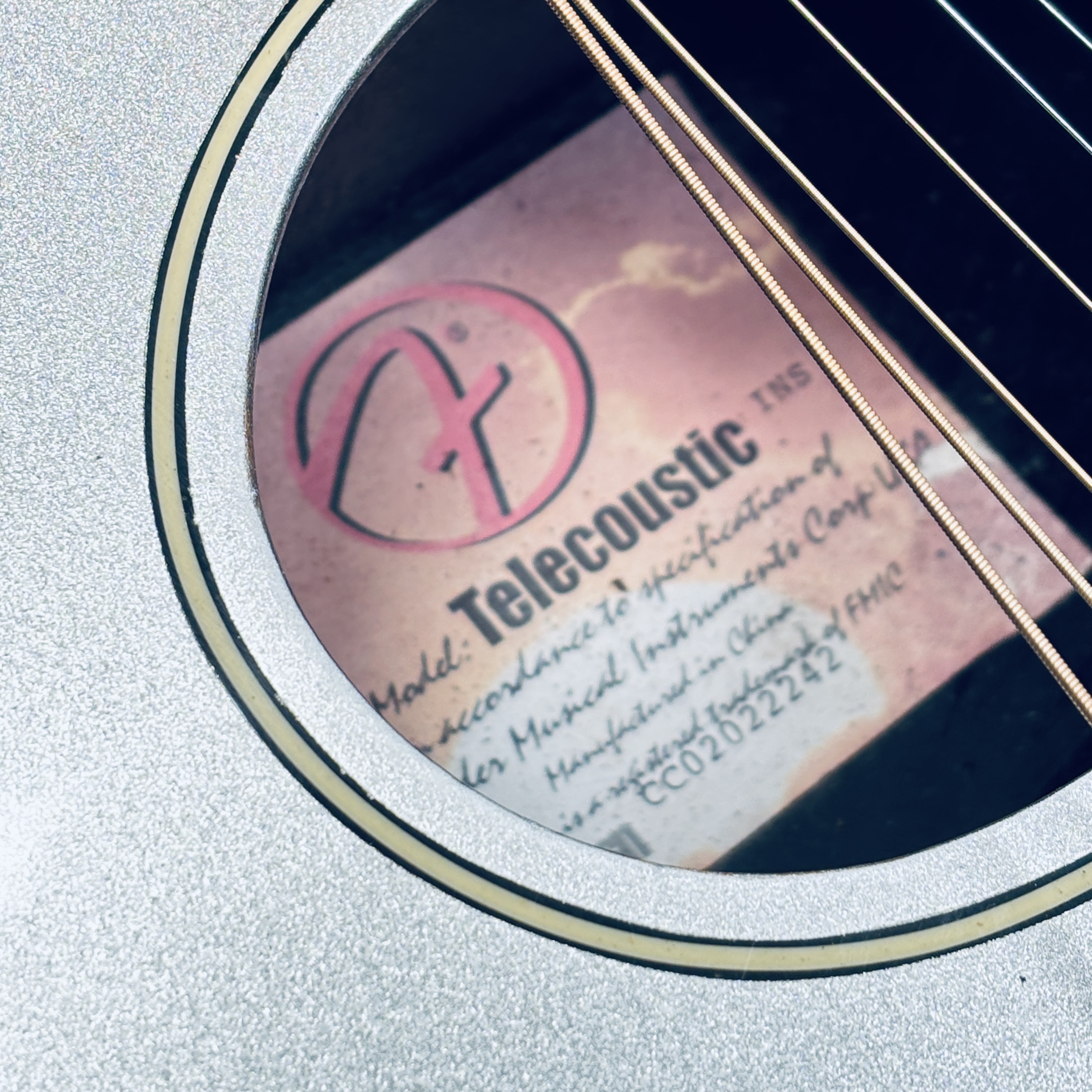 Fender Telecoustic Right-Handed Acoustic-Electric Guitar Silver