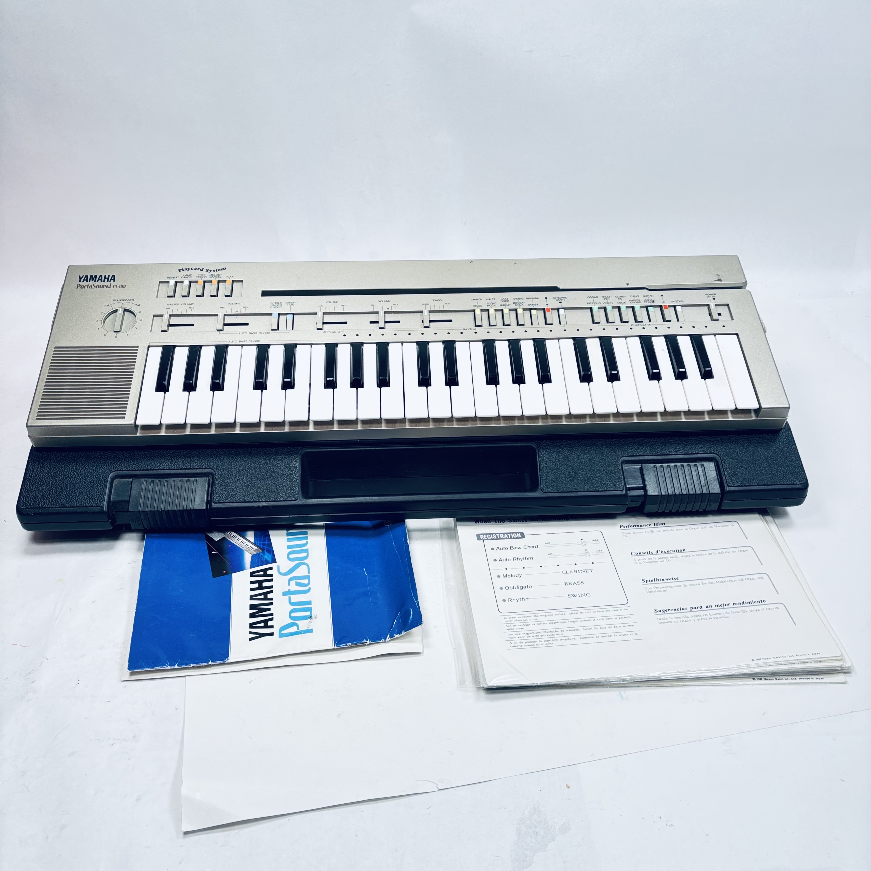 YAMAHA Porta Sound PC-100 シンセサイザー　プレイカード 8aff3e69-d230-477a-9ec1-