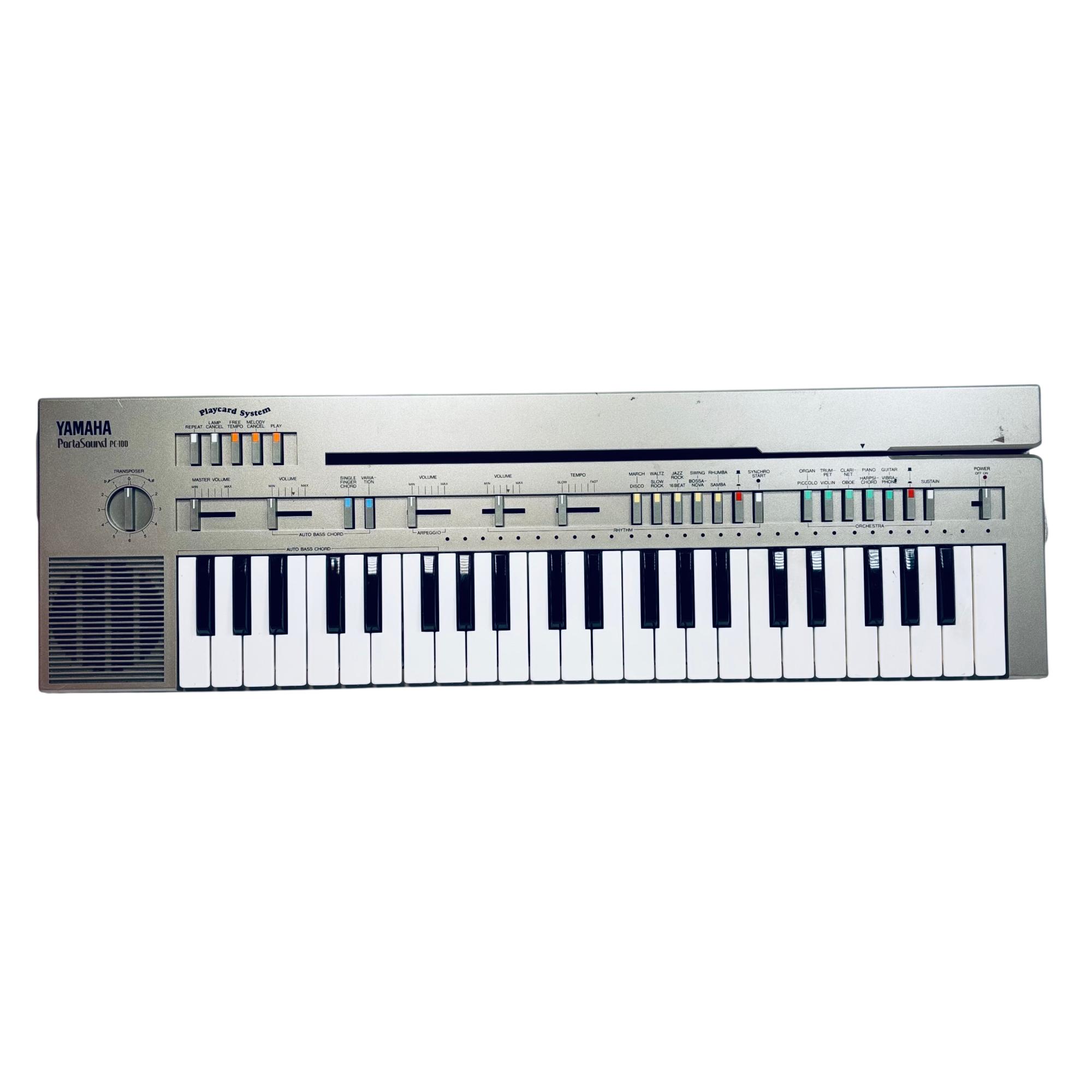 Yamaha PortaSound PC-100 Playcard System 49 Key Electronic Keyboard