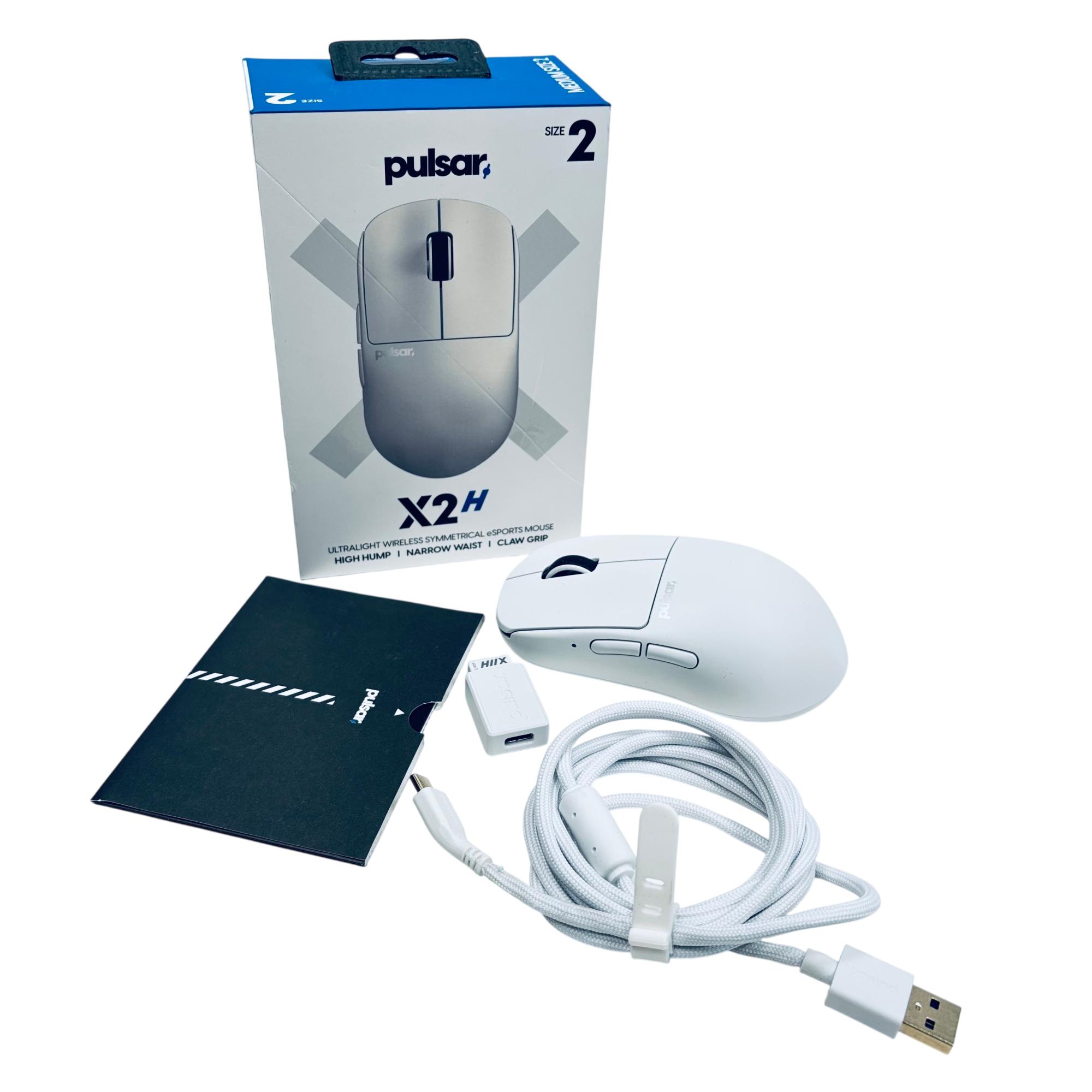 Pulsar X2H Ultralight Wireless Symmetrical eSports Mouse Size 2 White