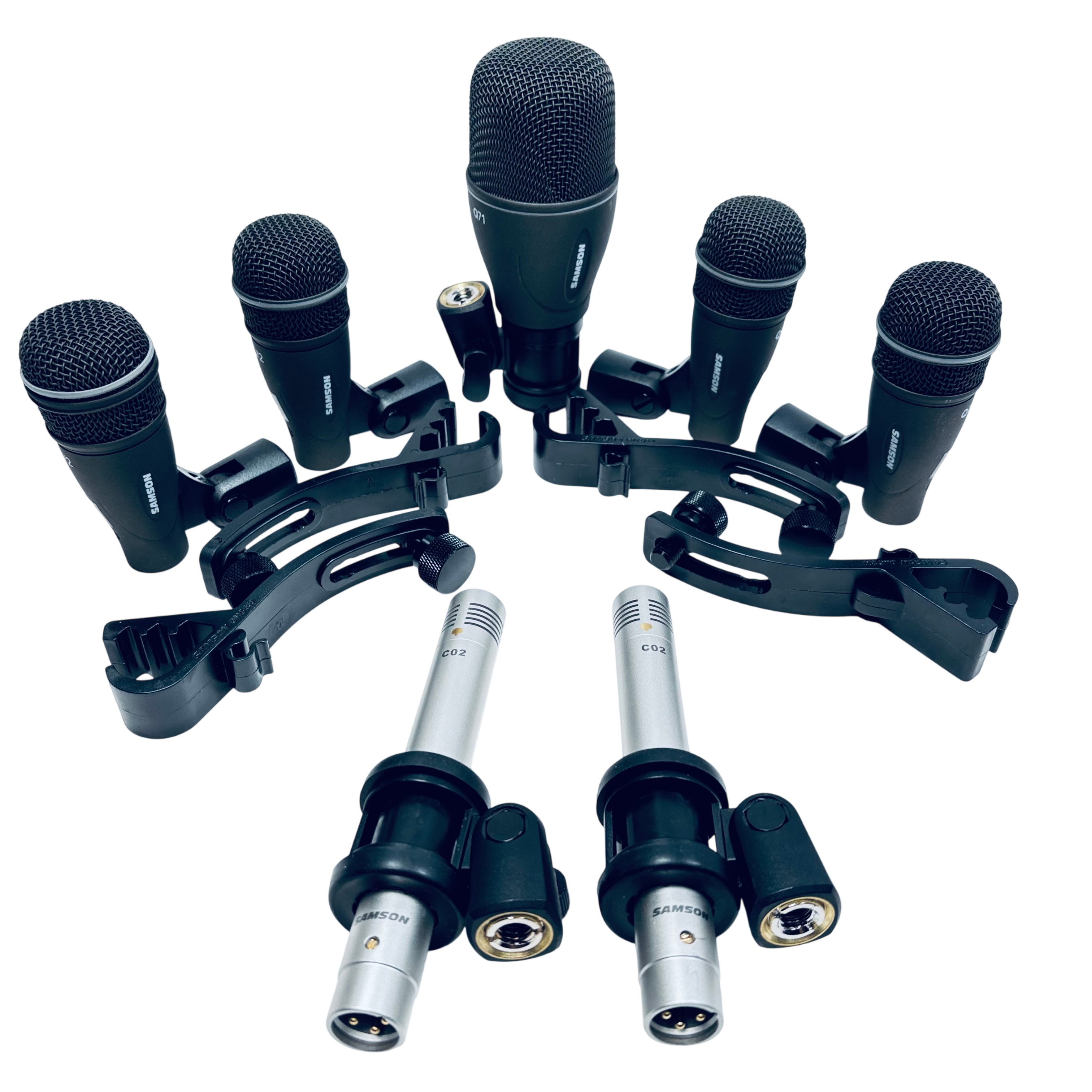 Samson DK707 7-piece Drum Microphone Kit Bass Drum Tom/Snare Samson DK707 7-piece Drum Microphone Kit Bass Drum Tom/Snare