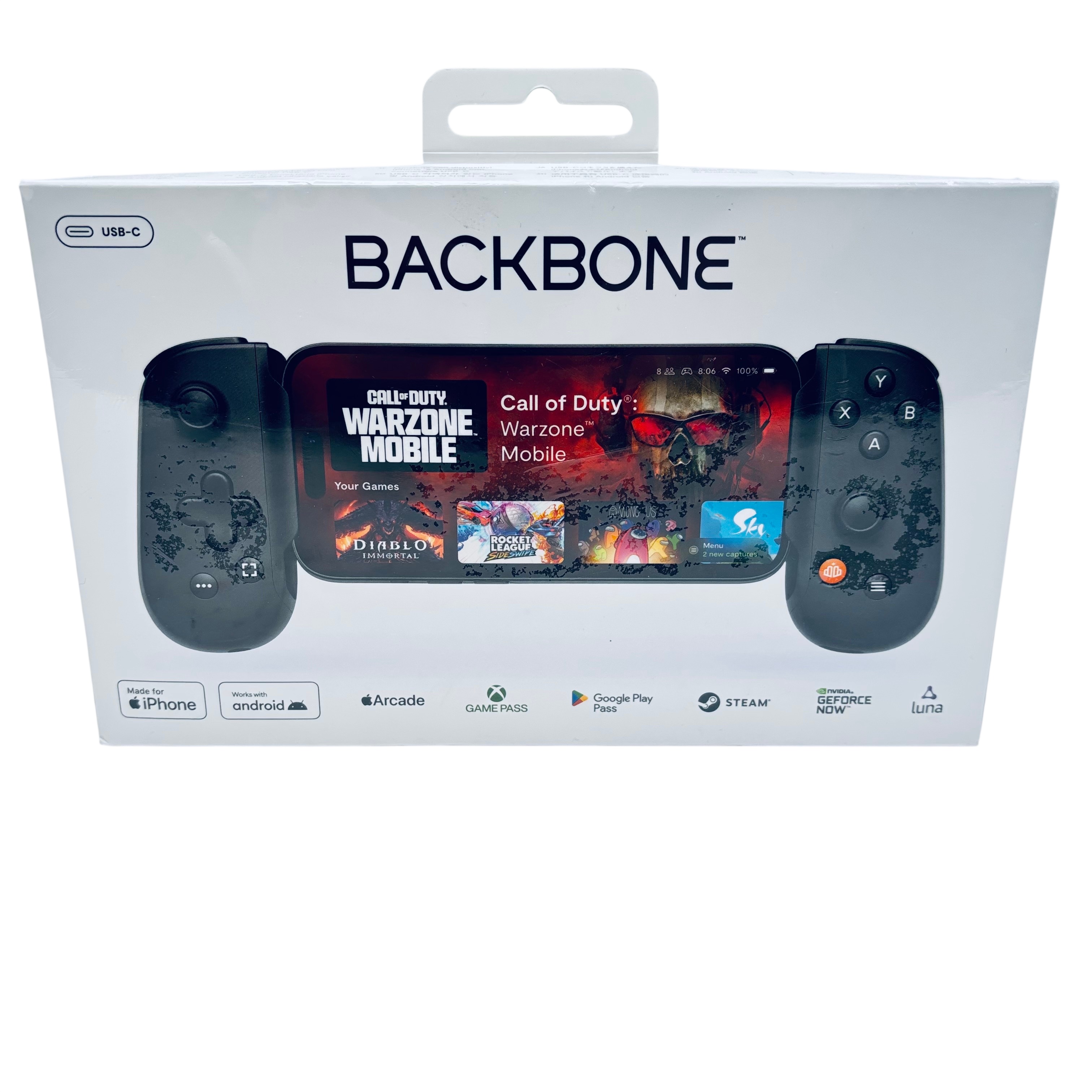 Backbone One BB-51-P-BR 2nd Gen USB-C Mobile Gaming Controller Black