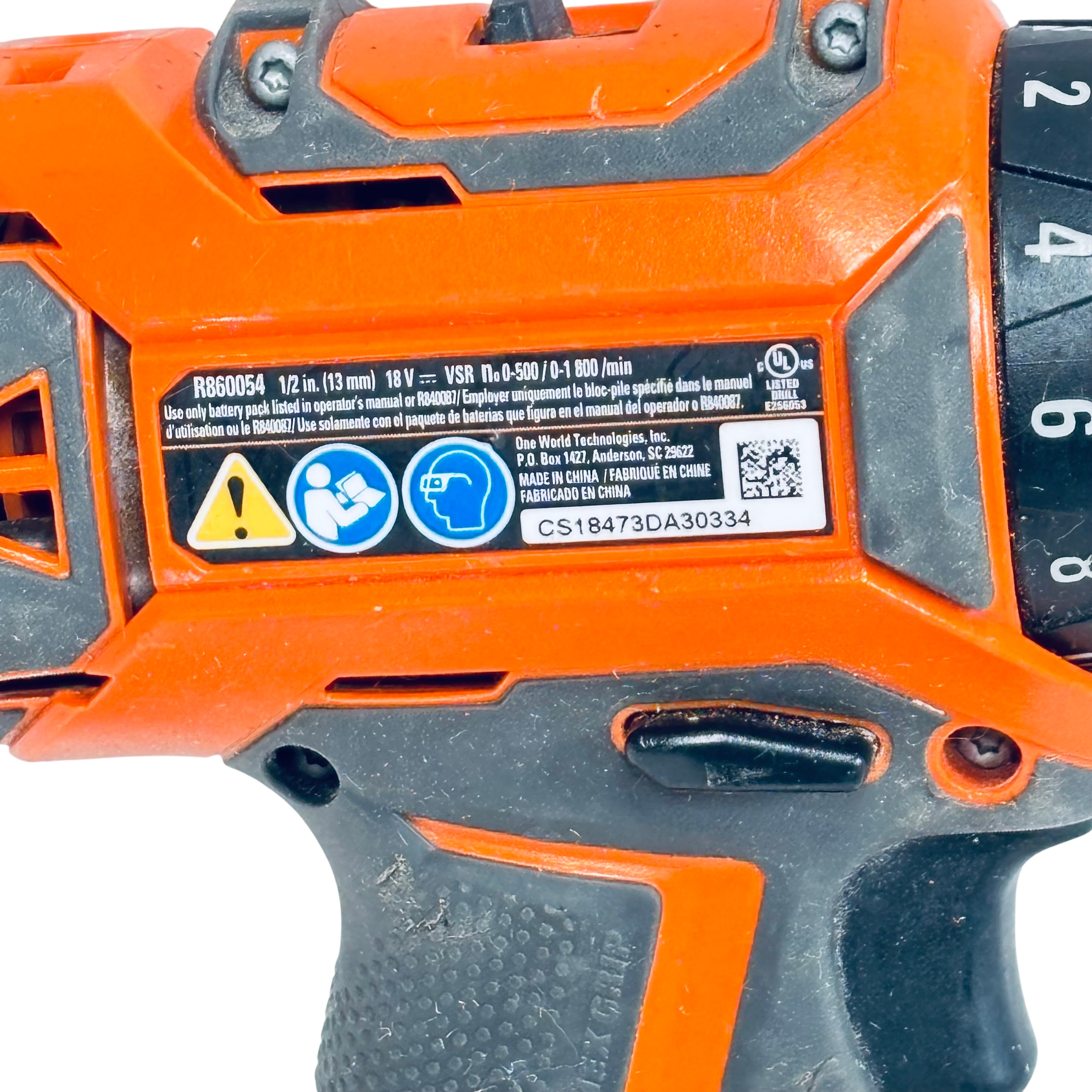 Ridgid R860054 18V Cordless 1/2