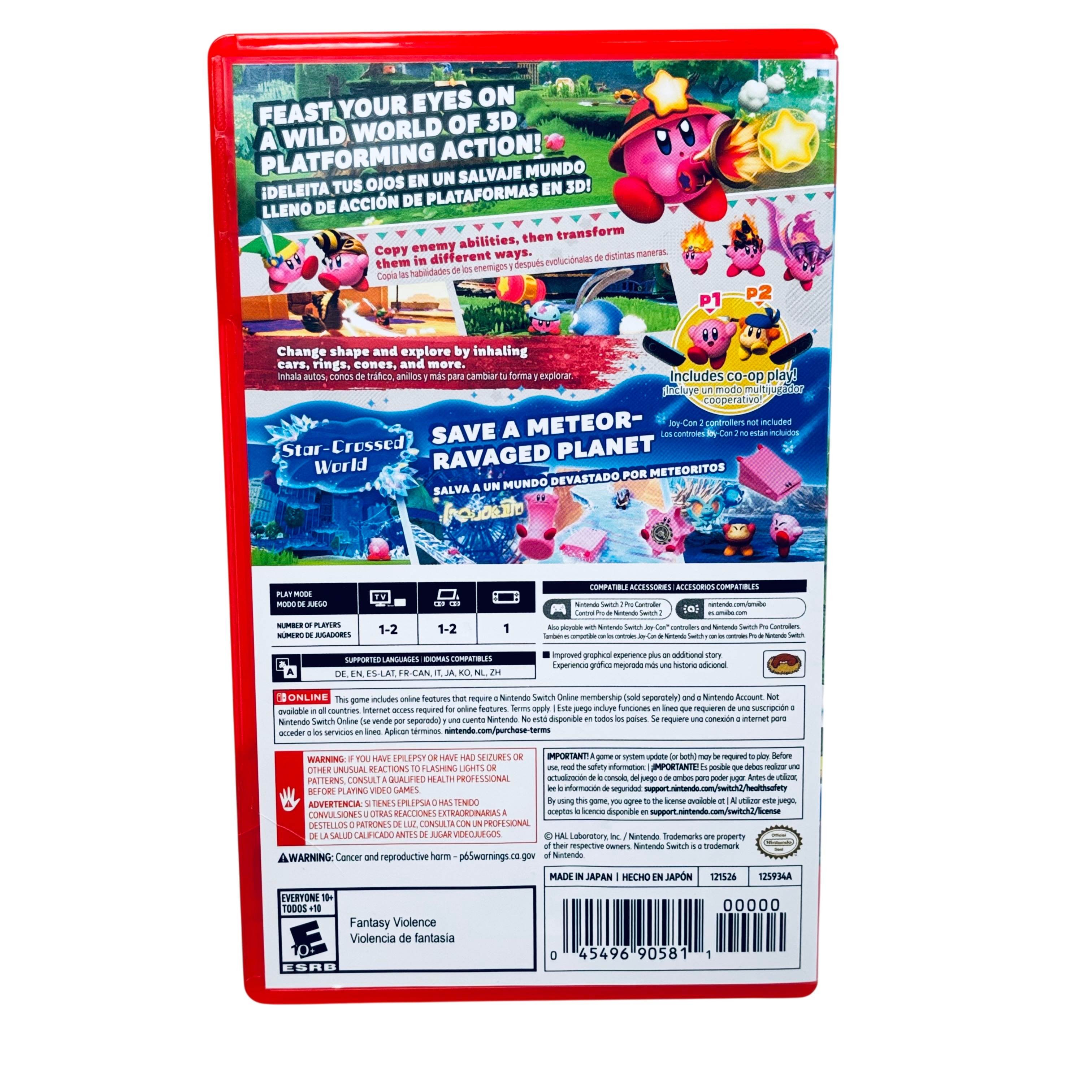 Nintendo Switch 2 Kirby and the Forgotten Land + Star-Crossed