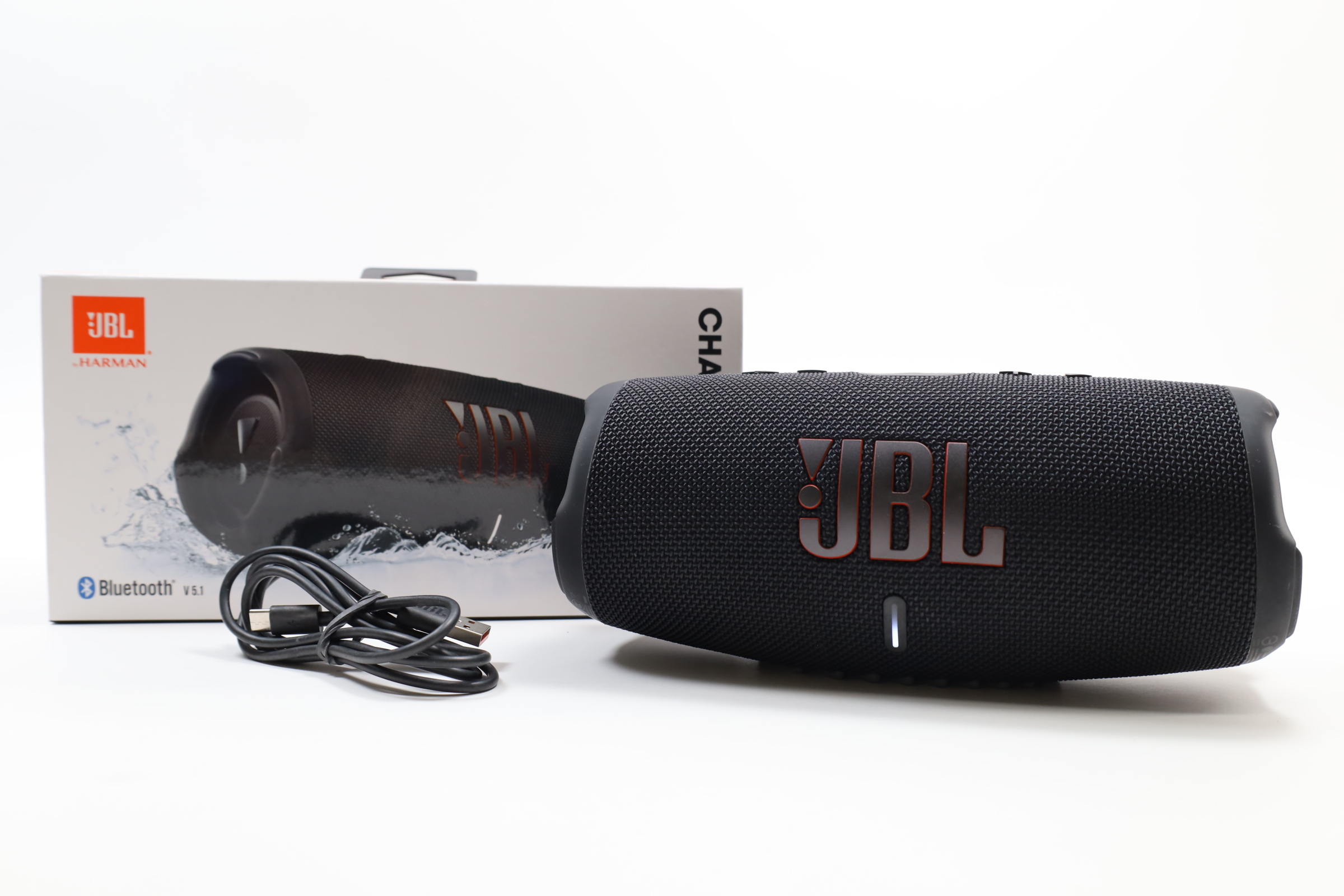 JBL Charge 5 Waterproof Portable Bluetooth Speaker - Black