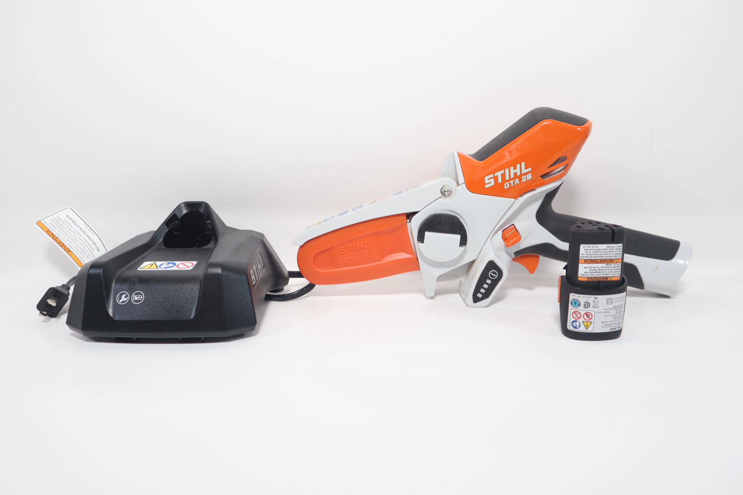 Stihl GTA 26 Orange & White 10.8-Volt Battery-Powered Garden Pruner 0051