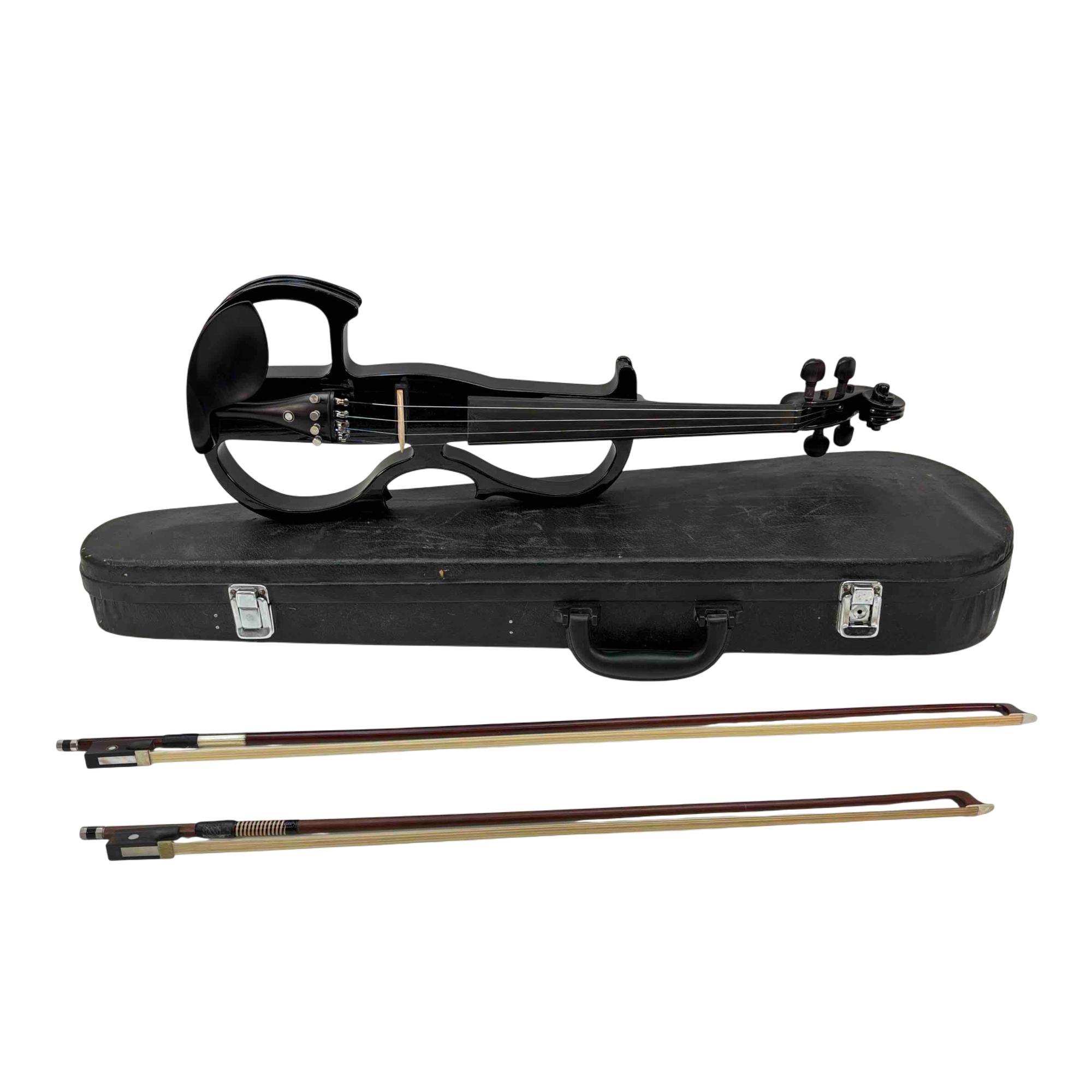 Cecilio HVPV-30 4/4 Solid Maple Wood Body Black Electric Violin - 6433