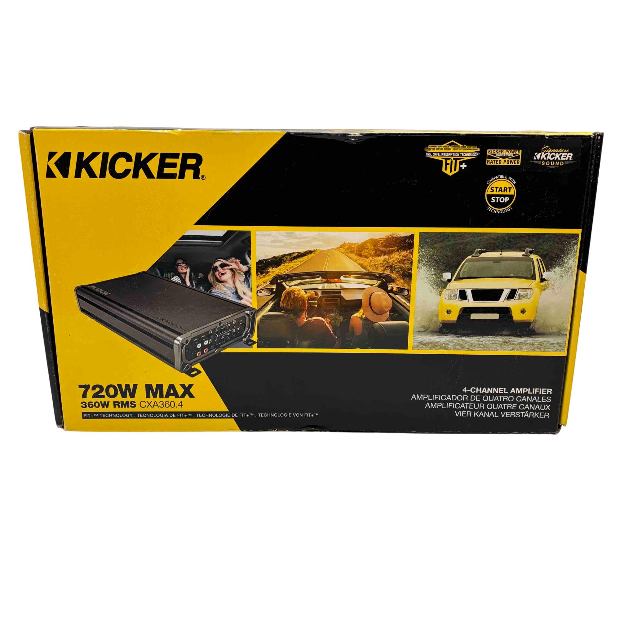 Kicker CXA360.4 4-Channel Car Amplifier 720W Max 360W RMS