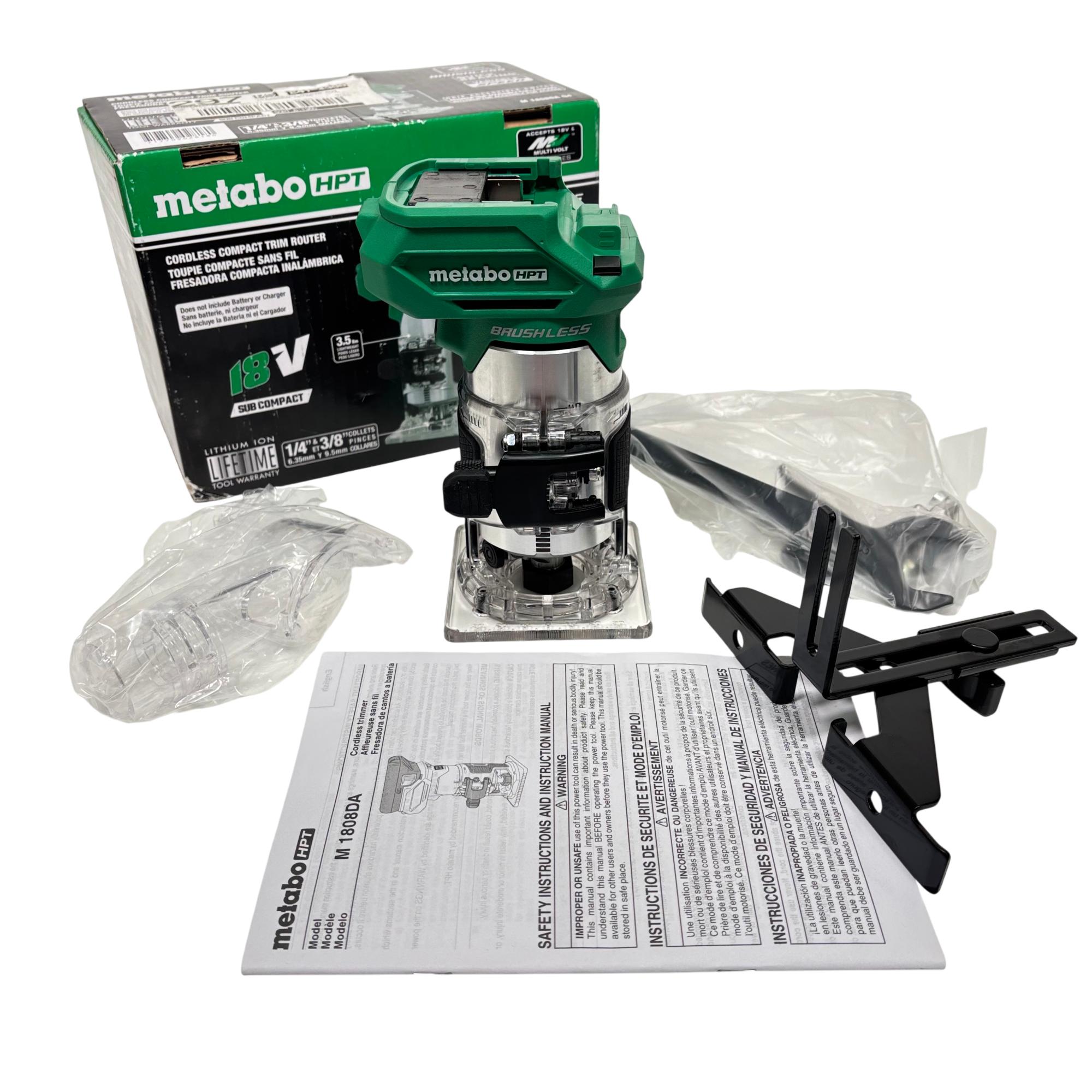 Metabo Malta Router Metabo HPT M1808DA 18V Cordless Brushless Compact Trim Router (Tool Only)