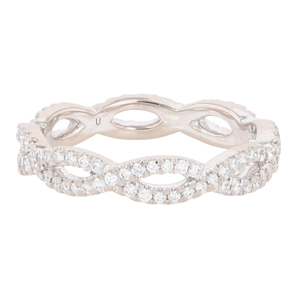 .39ctw Round Cut Diamond Eternity Twist Style Wedding Band 14k White ...