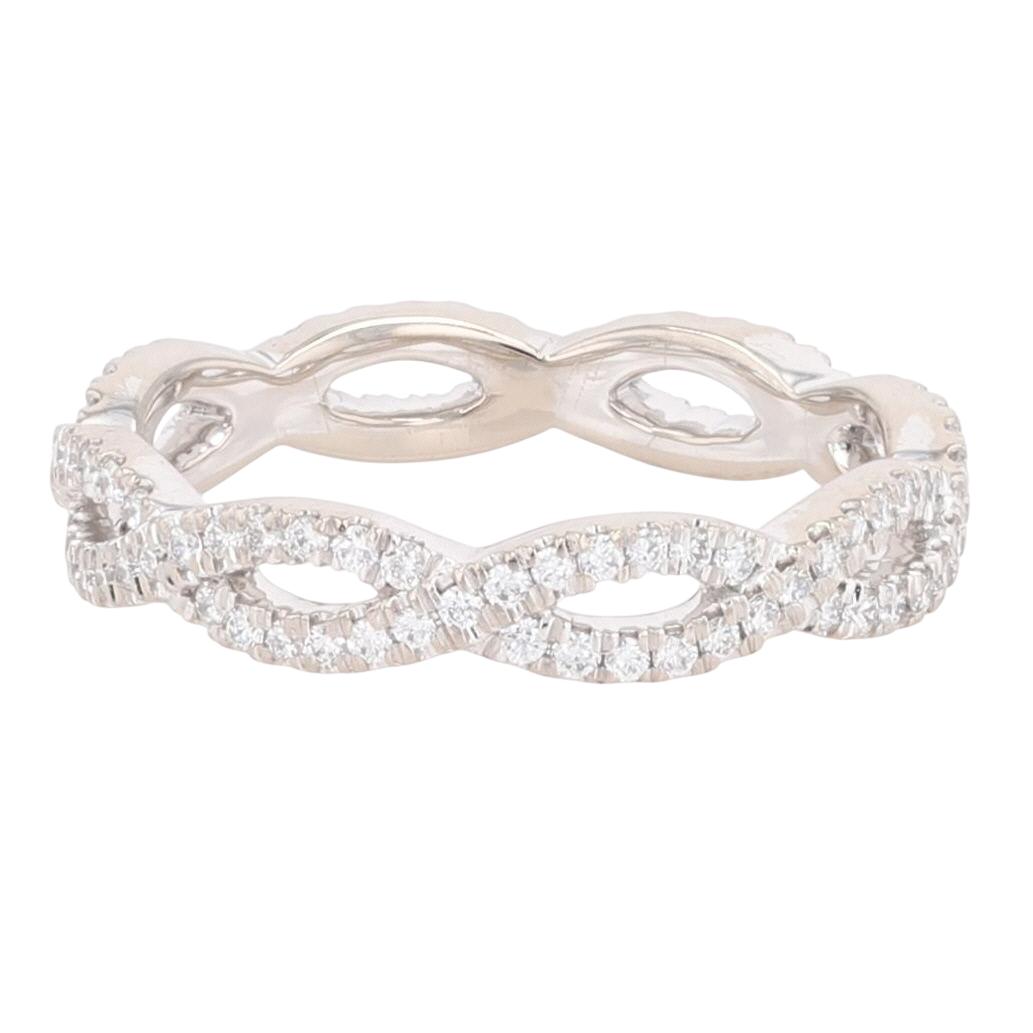 .39ctw Round Cut Diamond Eternity Twist Style Wedding Band 14k White ...