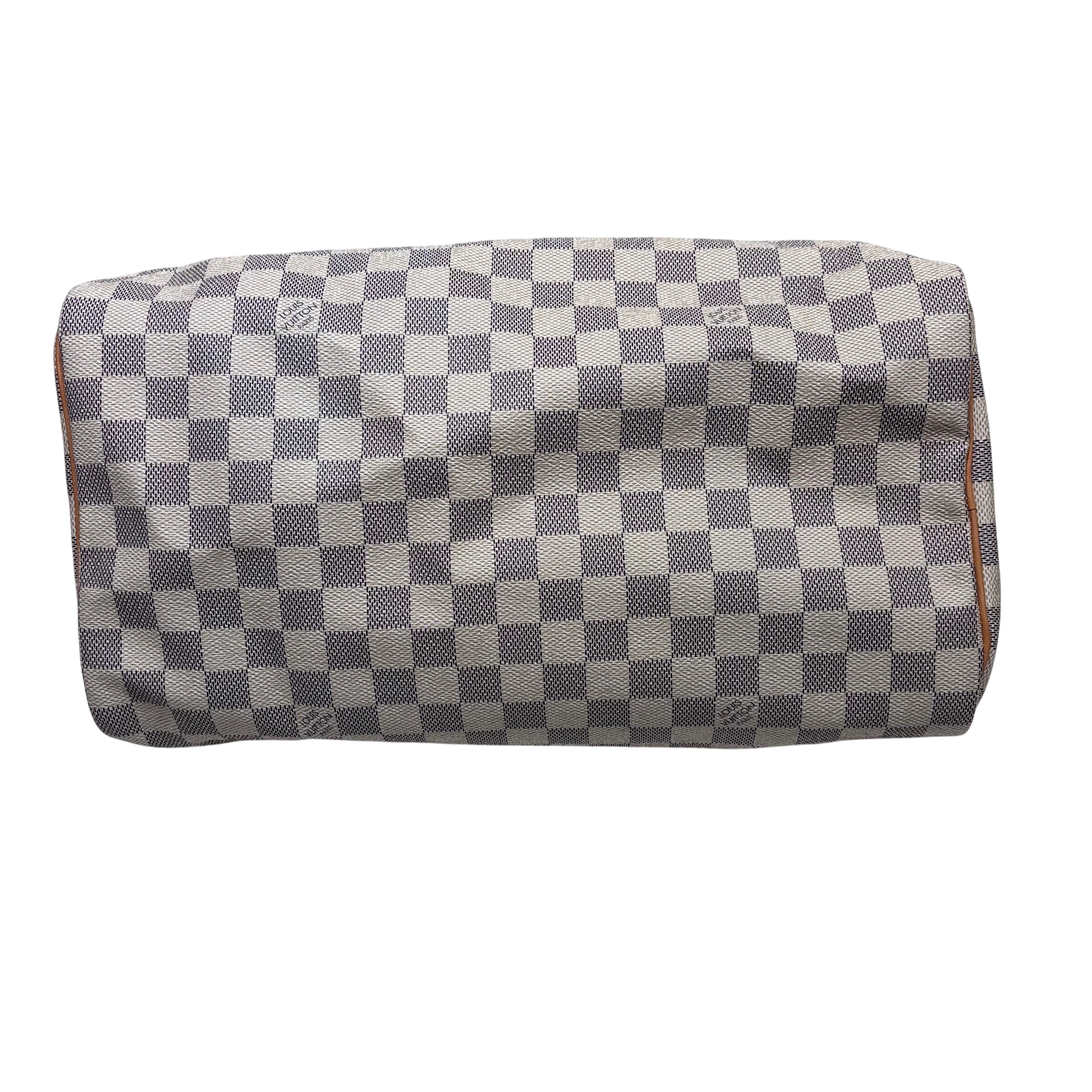 LOUIS VUITTON N41535 Speedy 35 Damier Azur Canvas Women Tote Bag