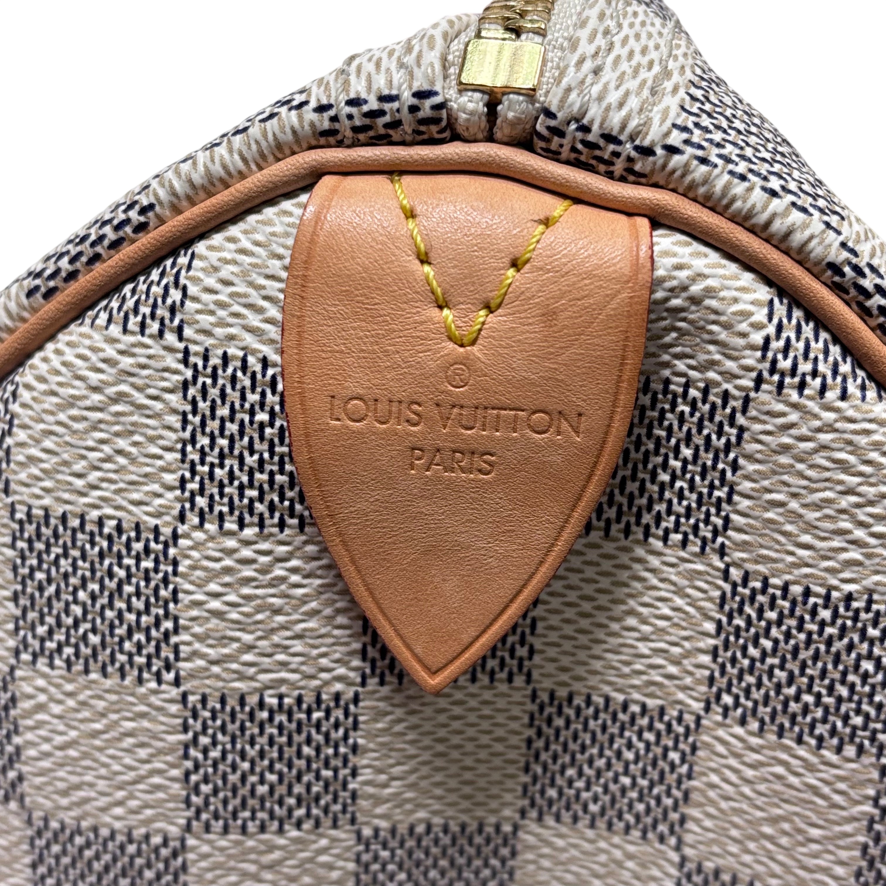 LOUIS VUITTON N41535 Speedy 35 Damier Azur Canvas Women Tote Bag