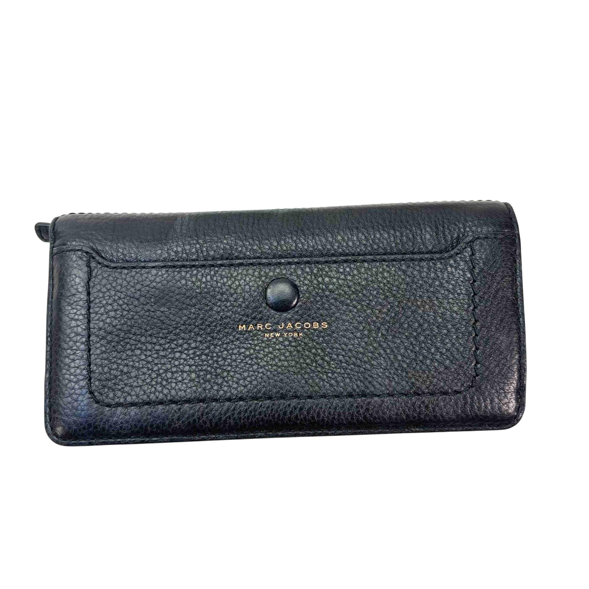 【Marc Jacobs】 M0013048 Leather Zip wallet☆長財布 Marc Jacobs M0013048 Empire City Luxurious Black Pebbled