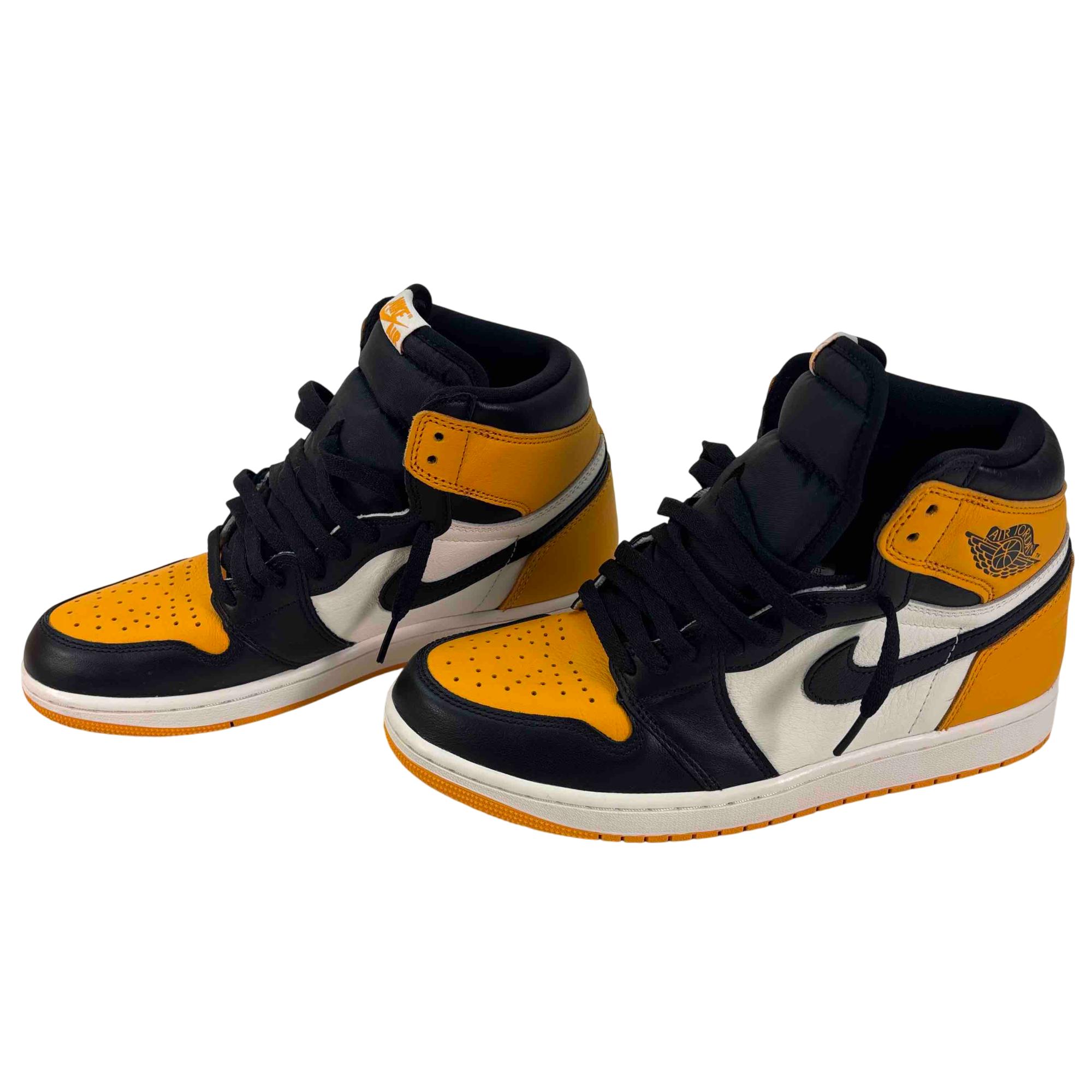 Nike Air Jordan 1 Retro High OG Taxi Yellow Toe 555088-711 Size 9.5