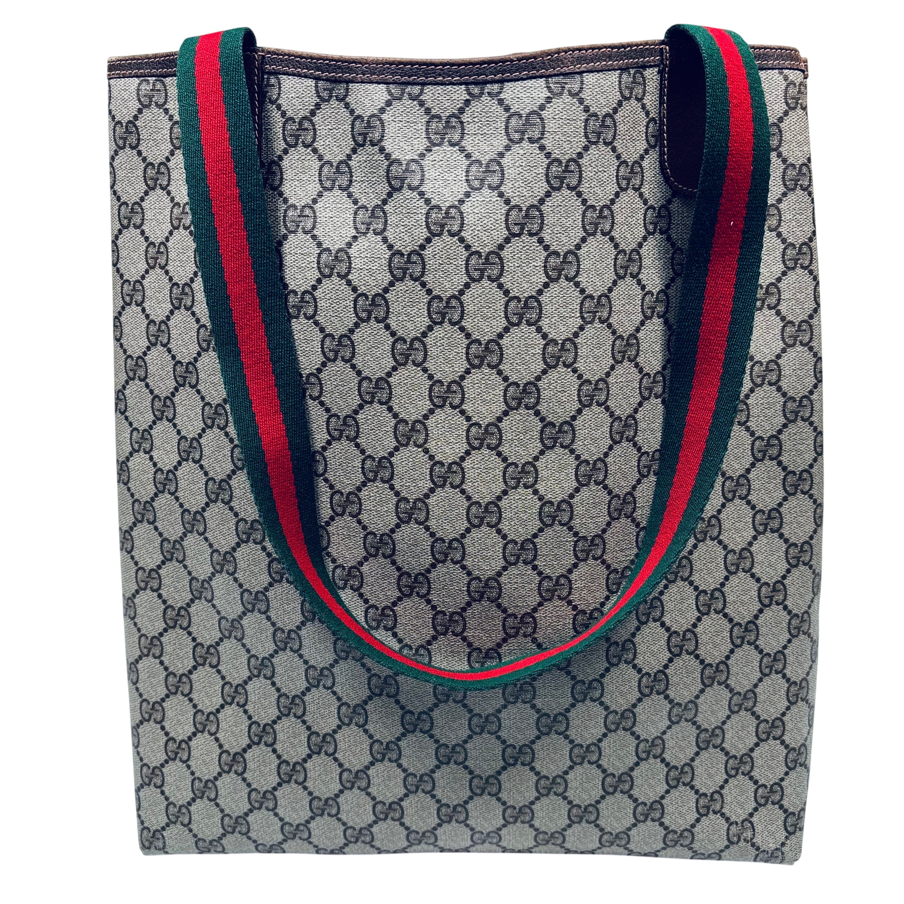 Gucci Vintage GG Supreme Sherry Line Tote - Certificate Of 