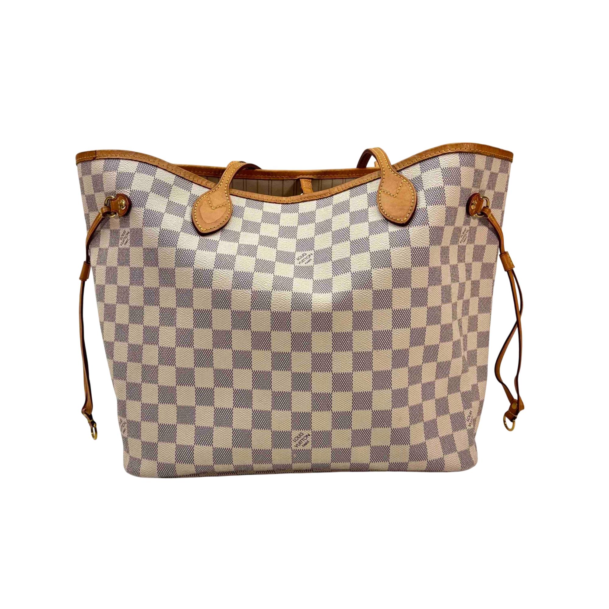 Louis Vuitton Damier Azur Neverfull MM N40603 Luxury Double