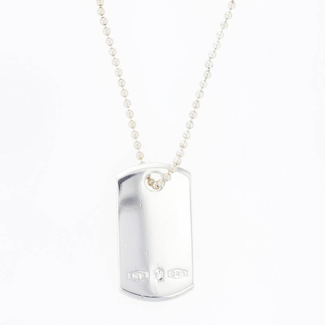Tiffany 1837 Makers ID Tag Pendant on 24