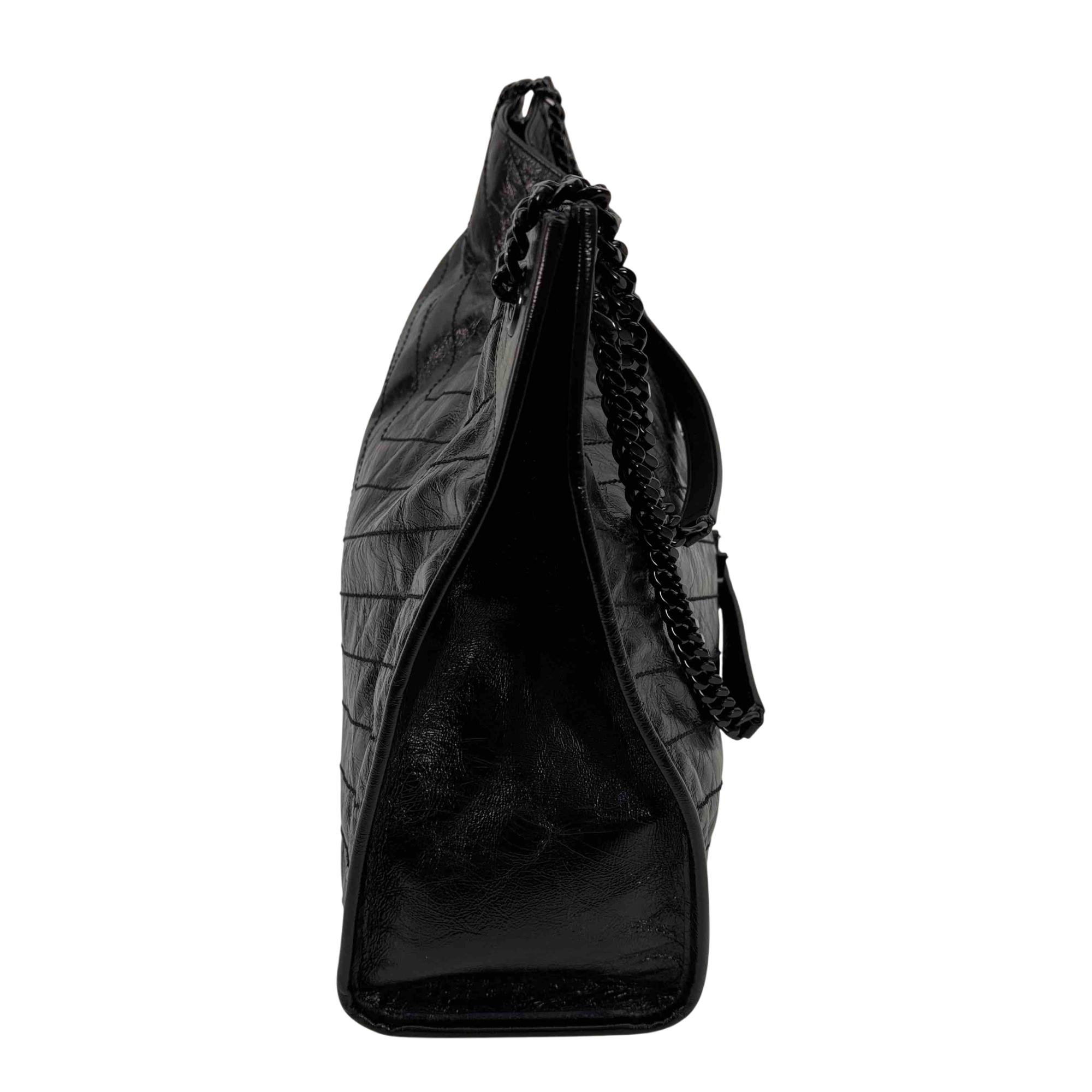 Saint Laurent 633158-0EN04-1000 NIKI Large Crinkled Vintage