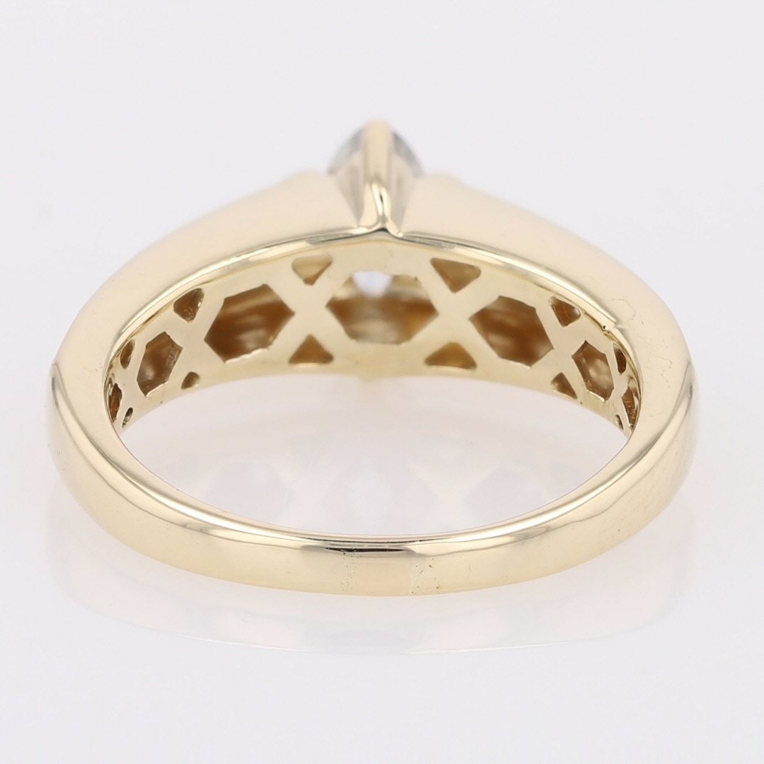 98ctw Diamond Solitaire with Accents Engagement Ring 14k