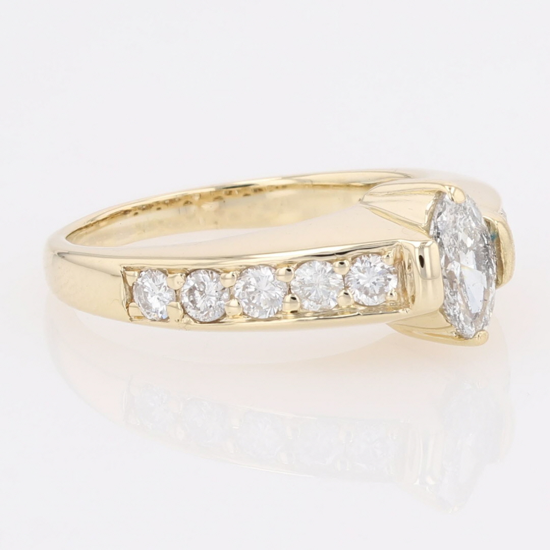 valo adornments pehmea ゴールド 98ctw Diamond Solitaire with Accents Engagement Ring 14k