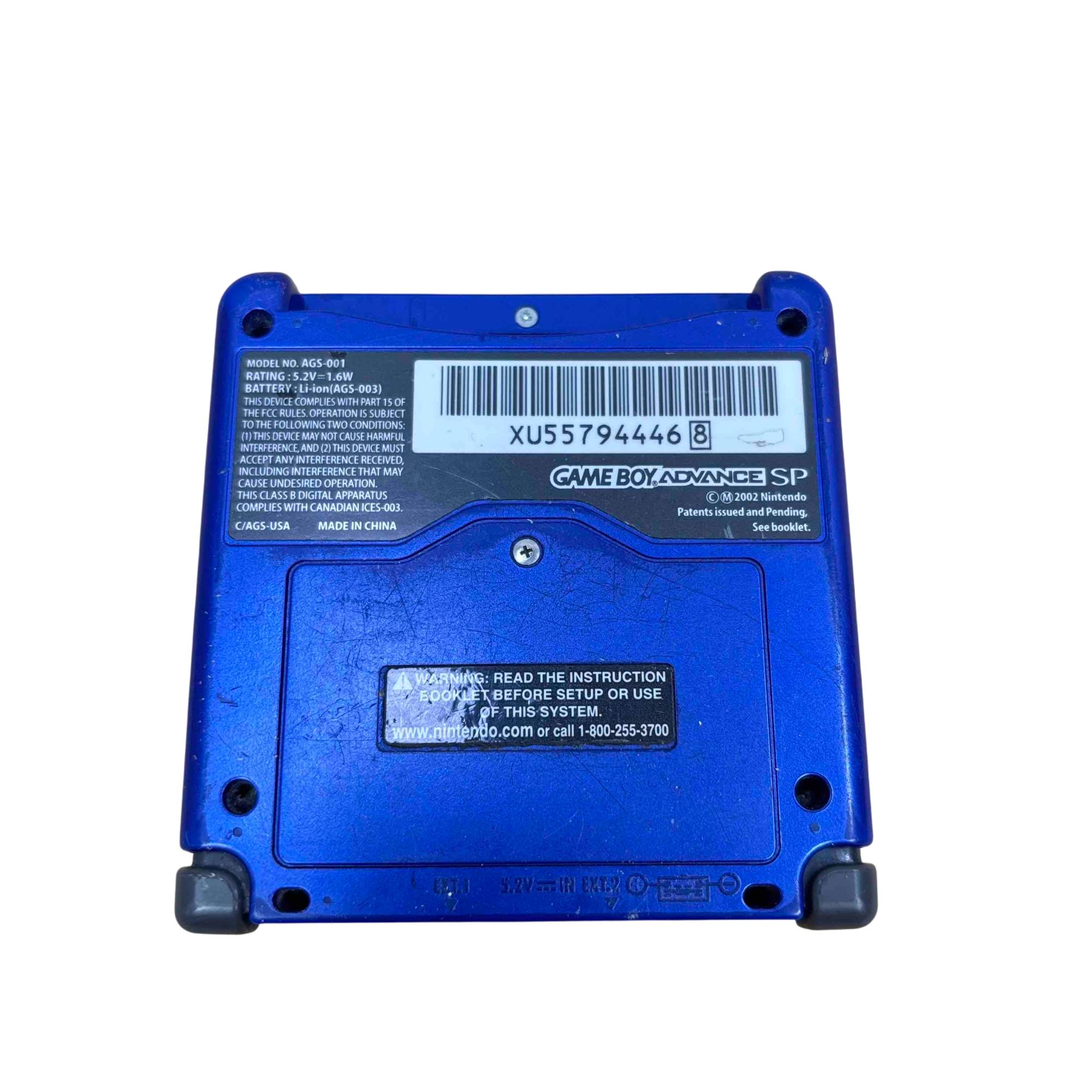 Nintendo Game Boy Advance SP Cobalt Blue AGS-001 Handheld Gaming