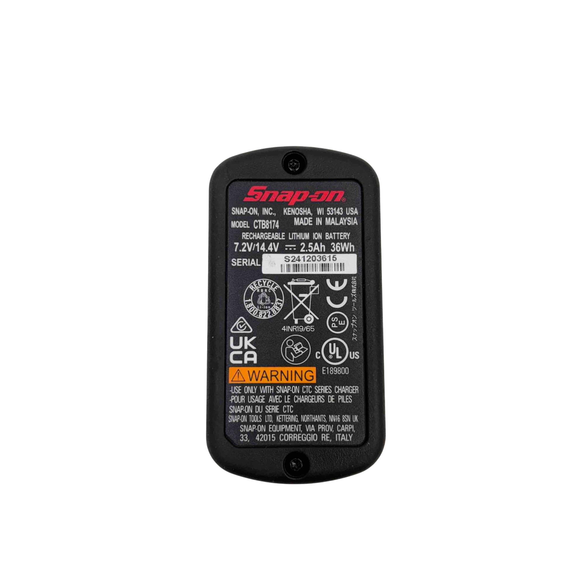 スナップオン14.4v 2.5Aバッテリー
