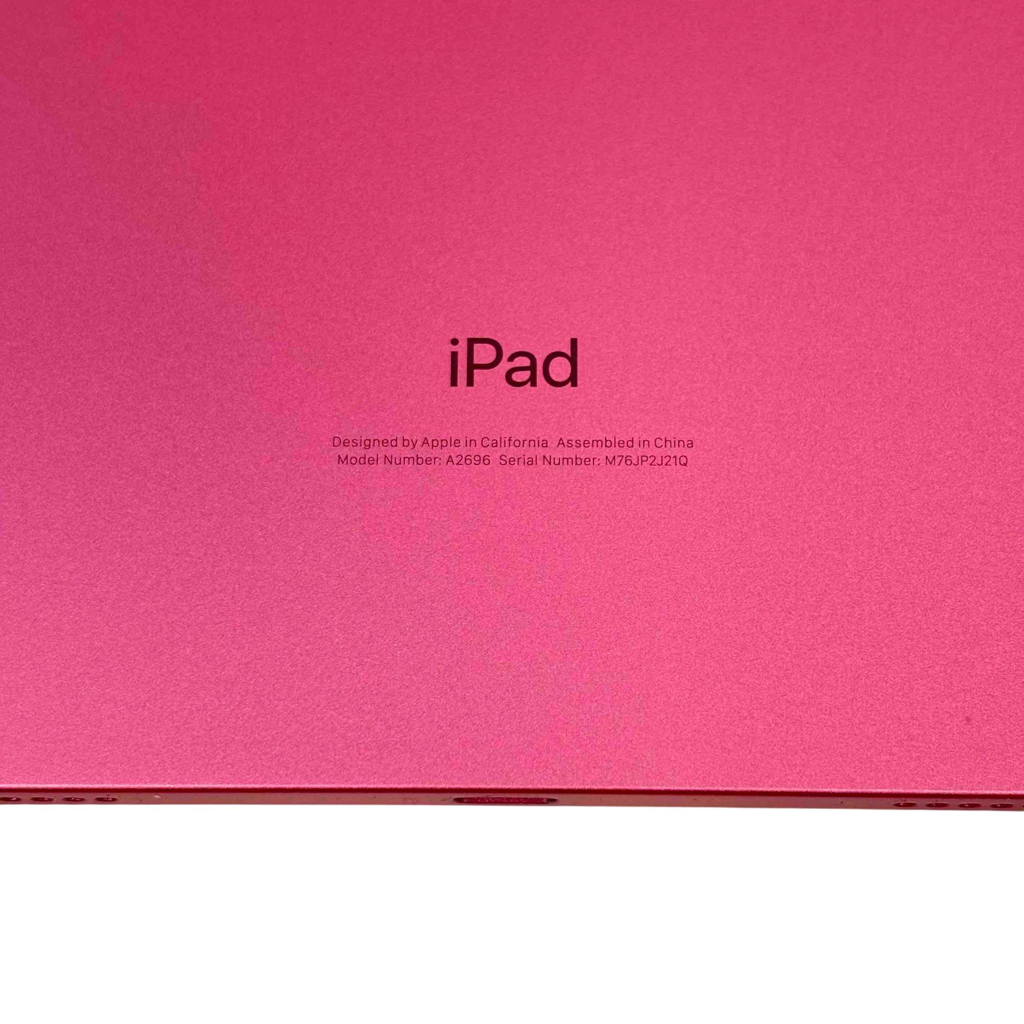 Apple iPad 10th Generation 10.9-inch Wi-Fi 256GB Pink A2696 Tablet