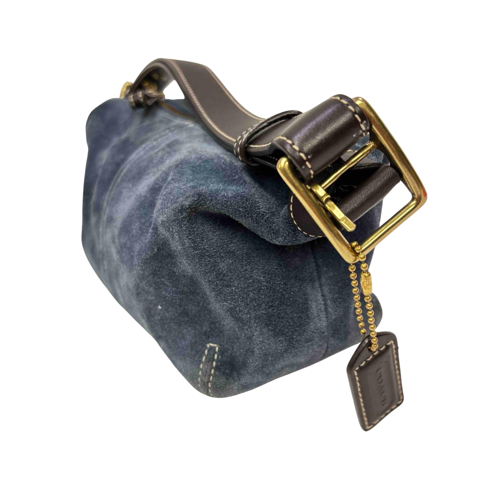Coach Vintage Blue Suede Shoulder Bag B339574