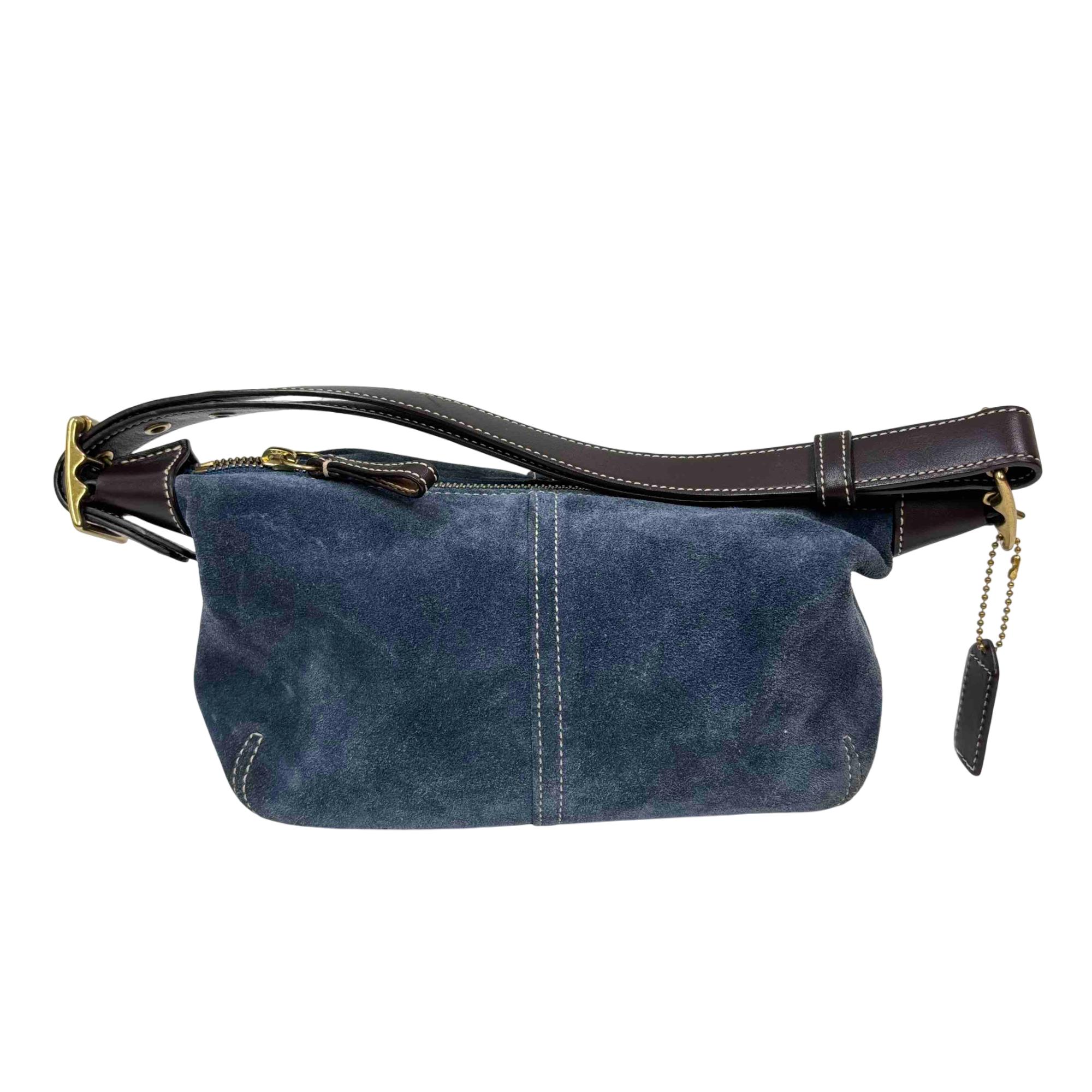 vintage coach old Suede Blue メッセンジャーバッグ Coach Vintage Blue Suede Shoulder Bag B339574