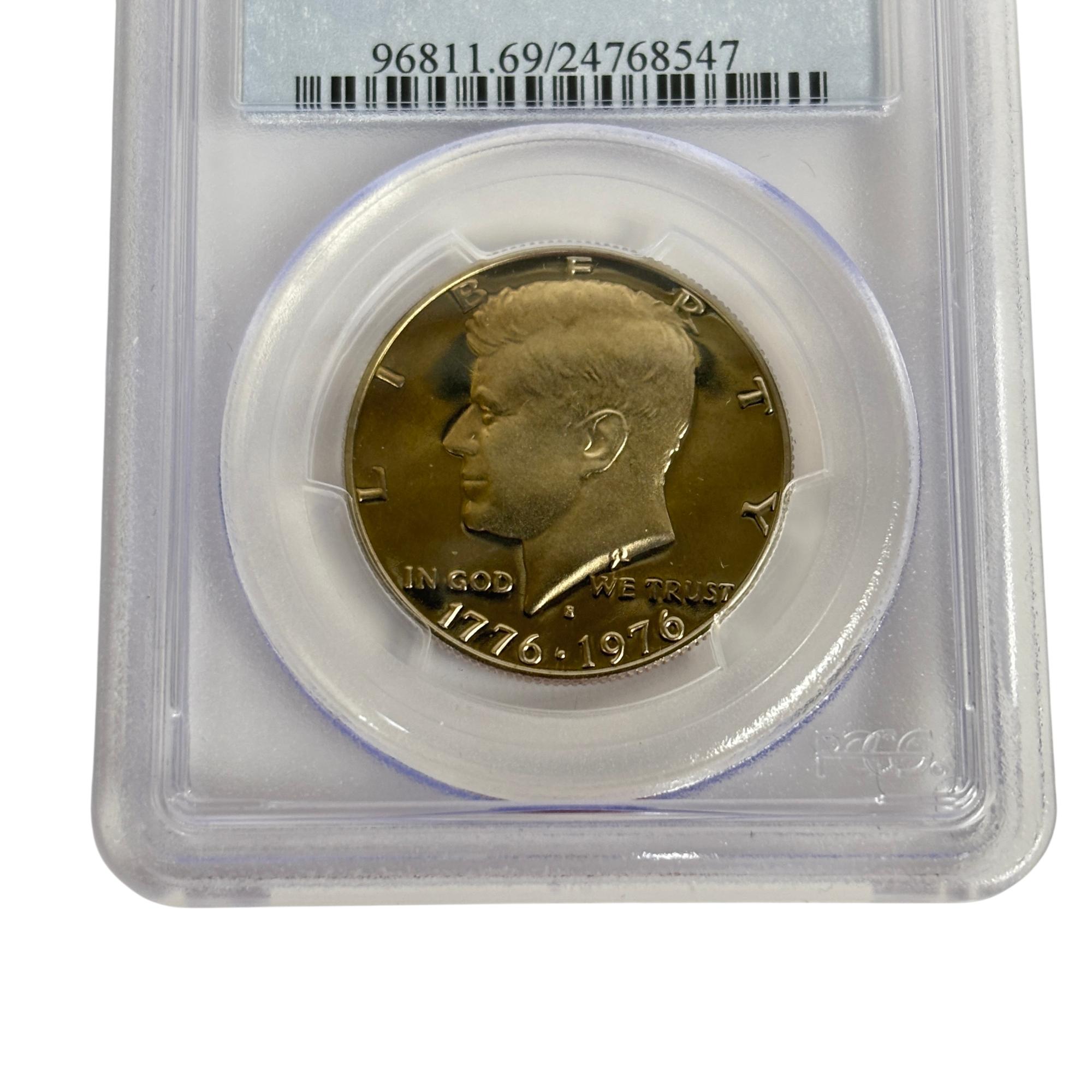 1976 S 50C Silver Kennedy Half Dollar Proof PCGS PR69DCAM - Foto 8