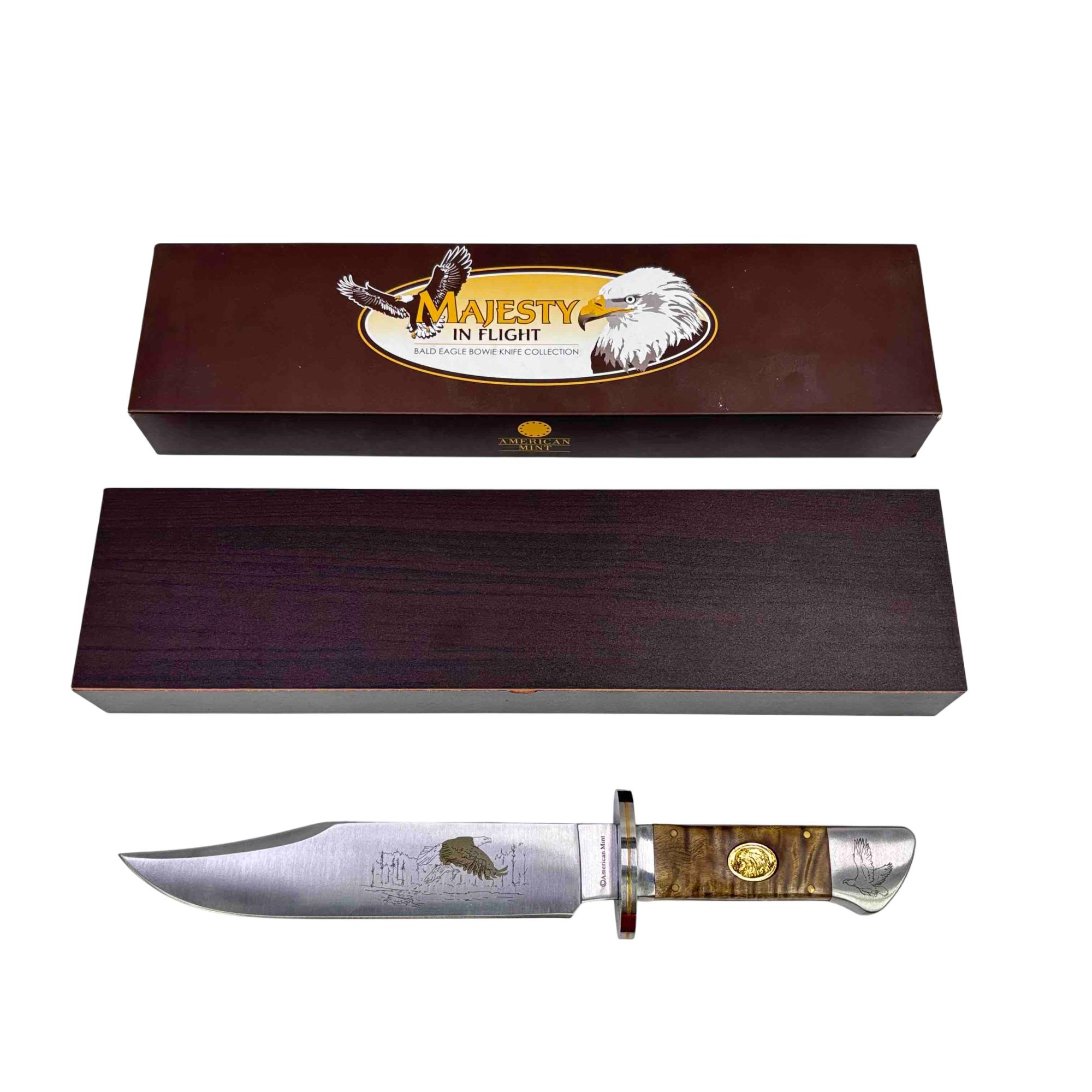 American Mint Majesty in Flight Bald Eagle Bowie Knife Collection