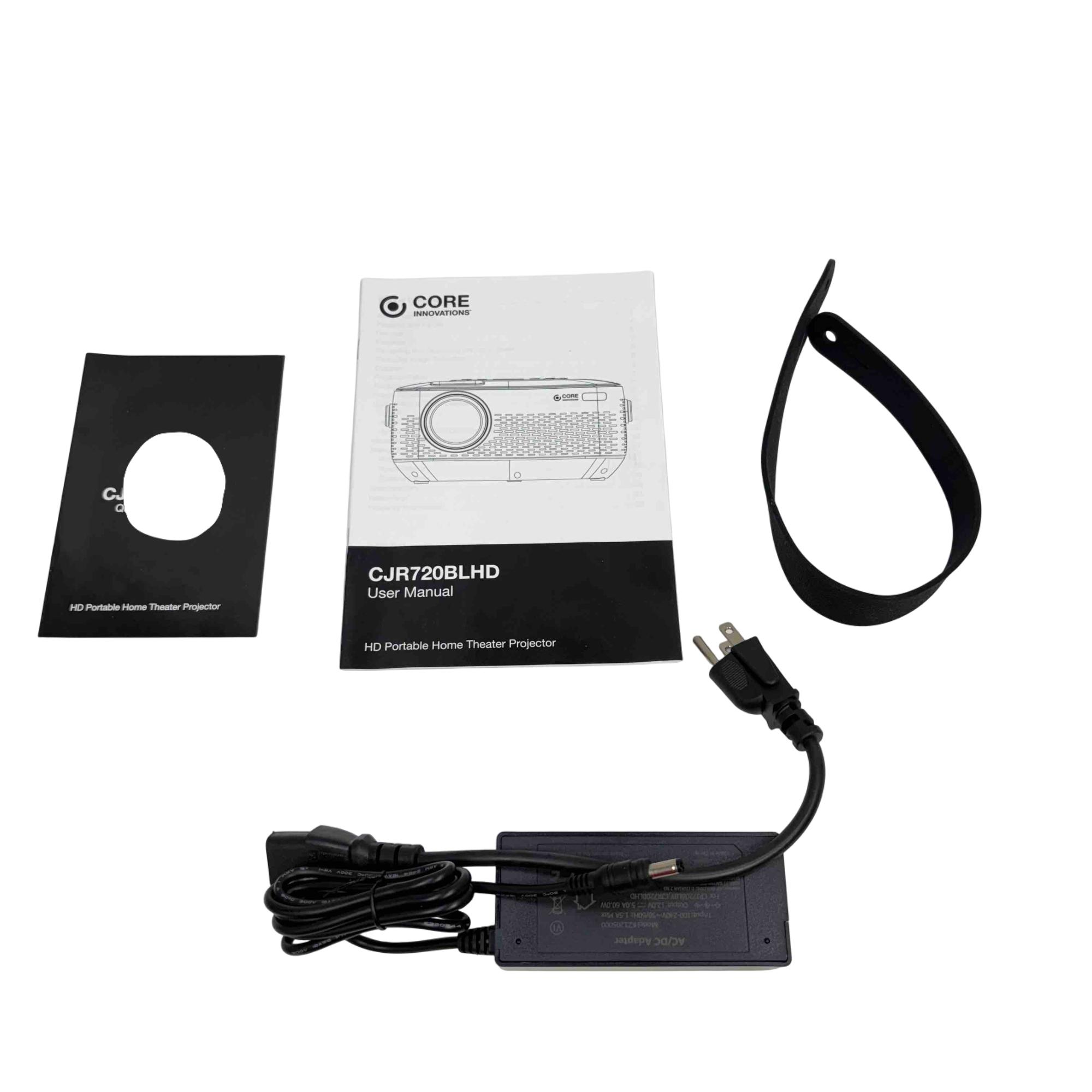 Core Innovations HD Portable Home Theater Projector CJR720BLHD