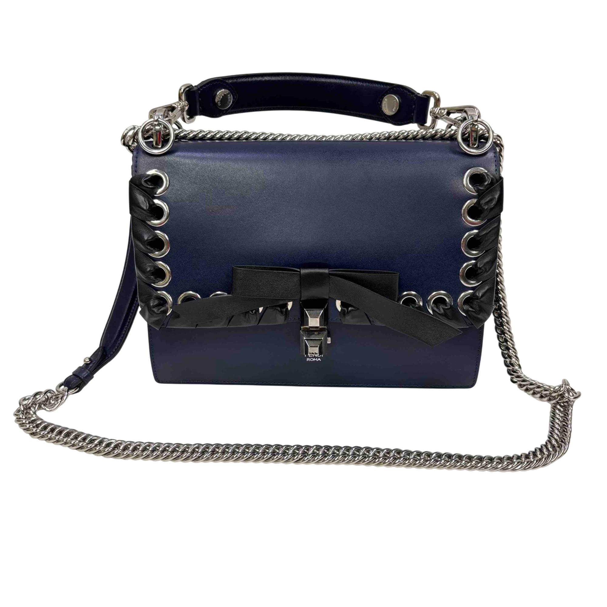 大量入荷 Kan Fendi I Bag Shoulder Leather Blue バッグ