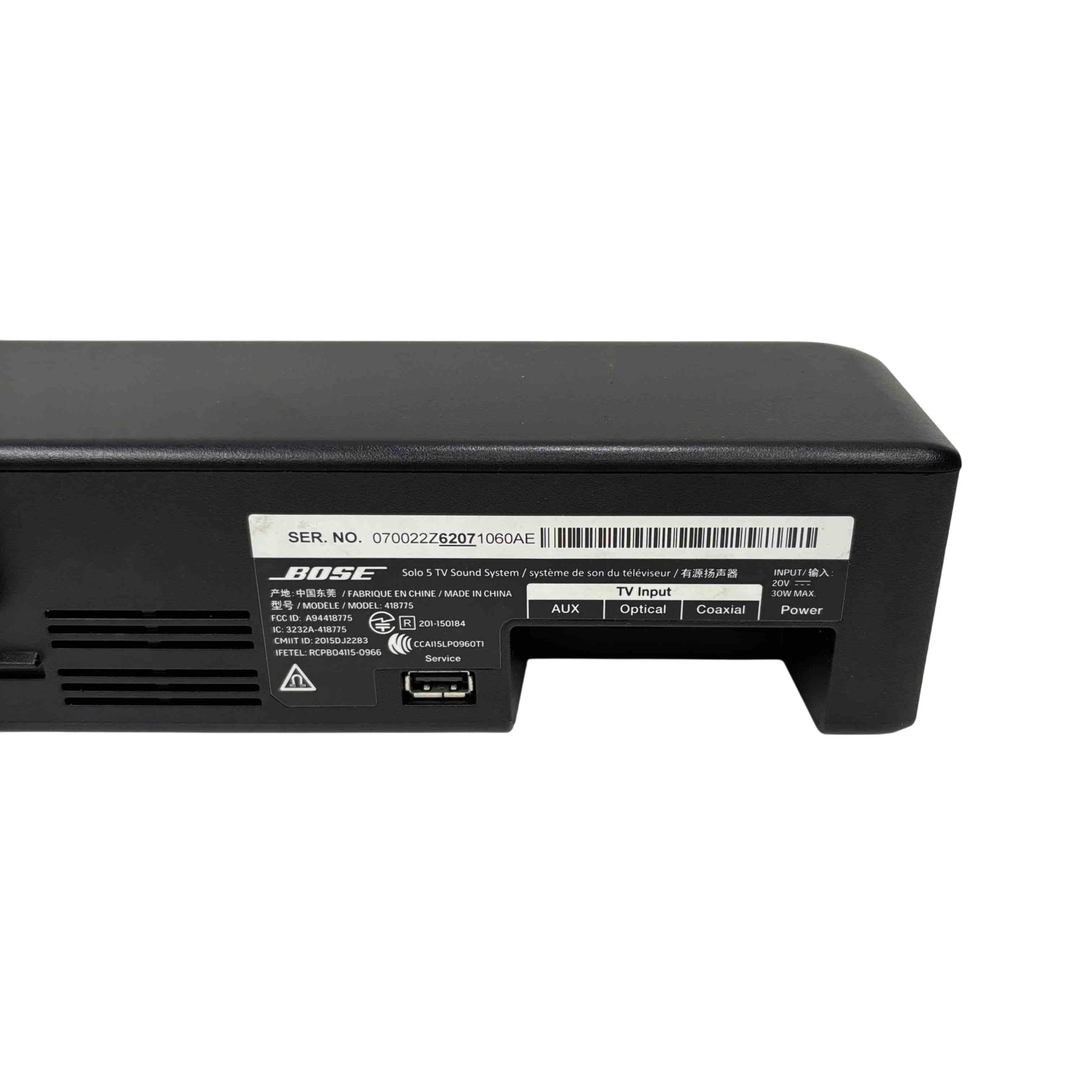 Bose Solo 5 TV Home Theater Soundbar 418775 Bose Solo 5 TV Home Theater Soundbar 418775