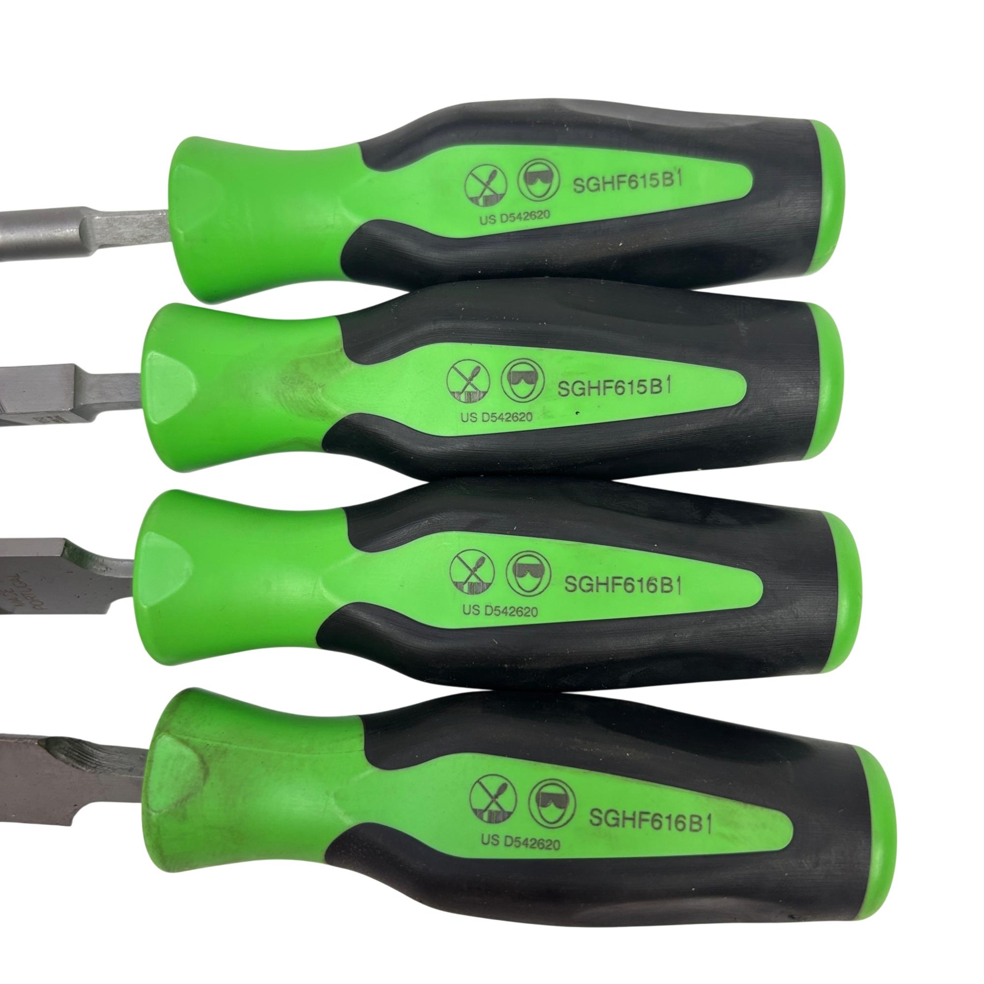 Snap-on 4-Piece Instinct Soft Grip Handle Mixed File Set SGHBF600AG