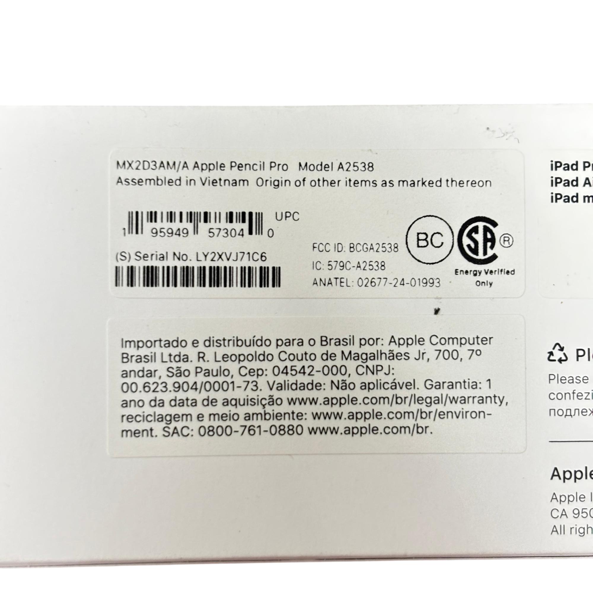 King【美品】Apple Pencil Pro（箱・説明書付き） King様専用【美品】Apple Pencil Pro（箱・説明書付き）