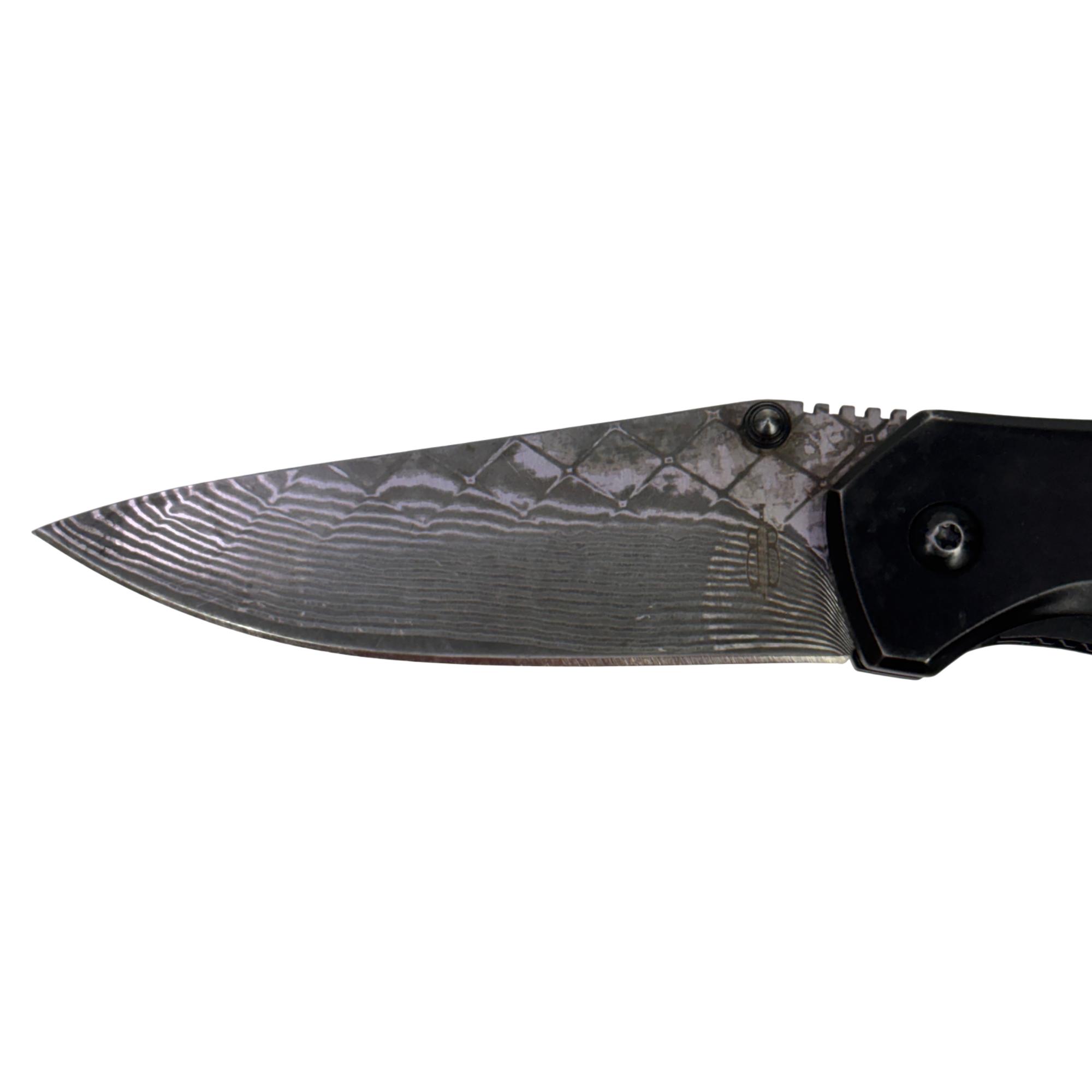 BNB Knives Army Liner Lock Folding Knife - Burlwood/Damascus BNB142267