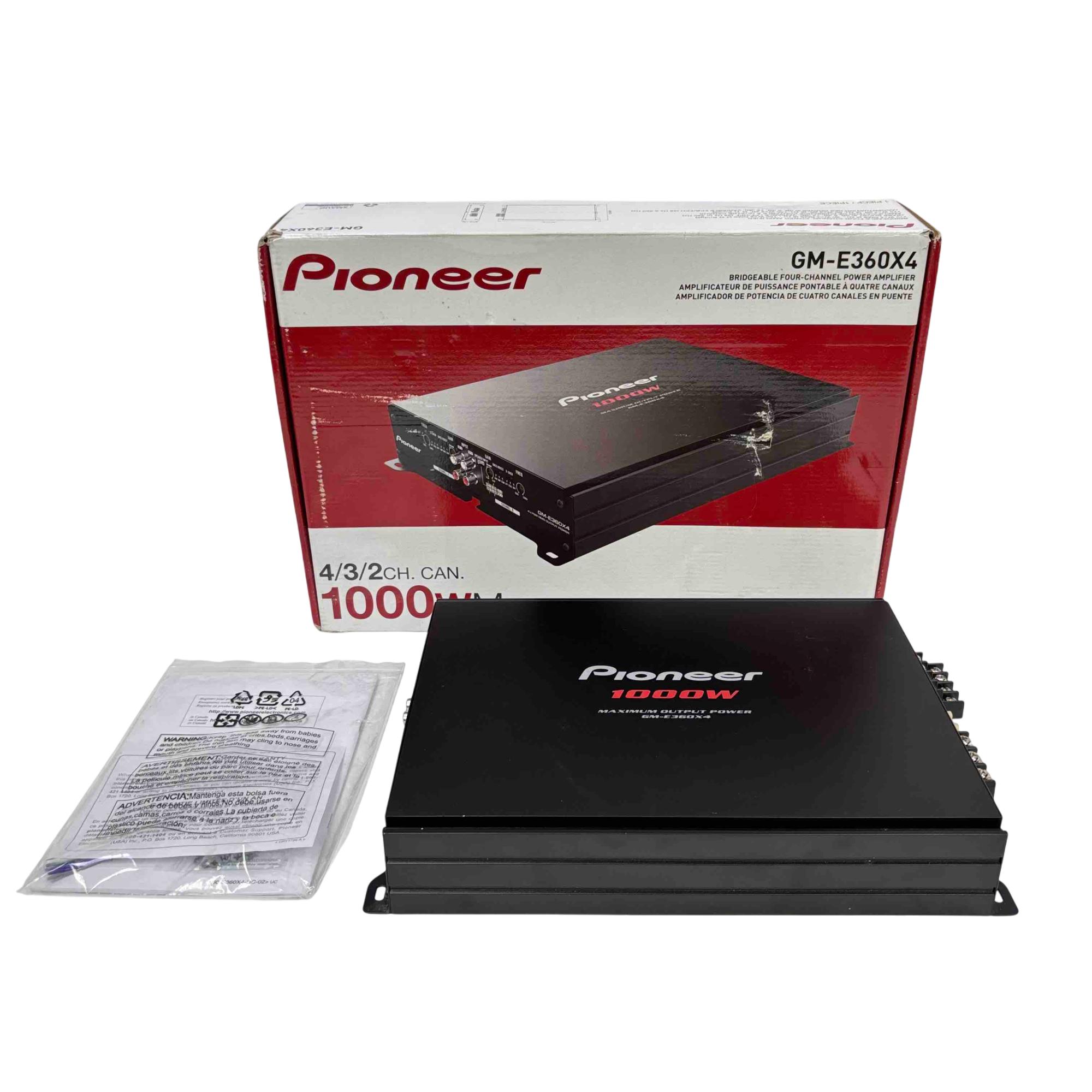 Pioneer GM-E360X4 1000W 4-Channel Bridgeable Car Amplifier