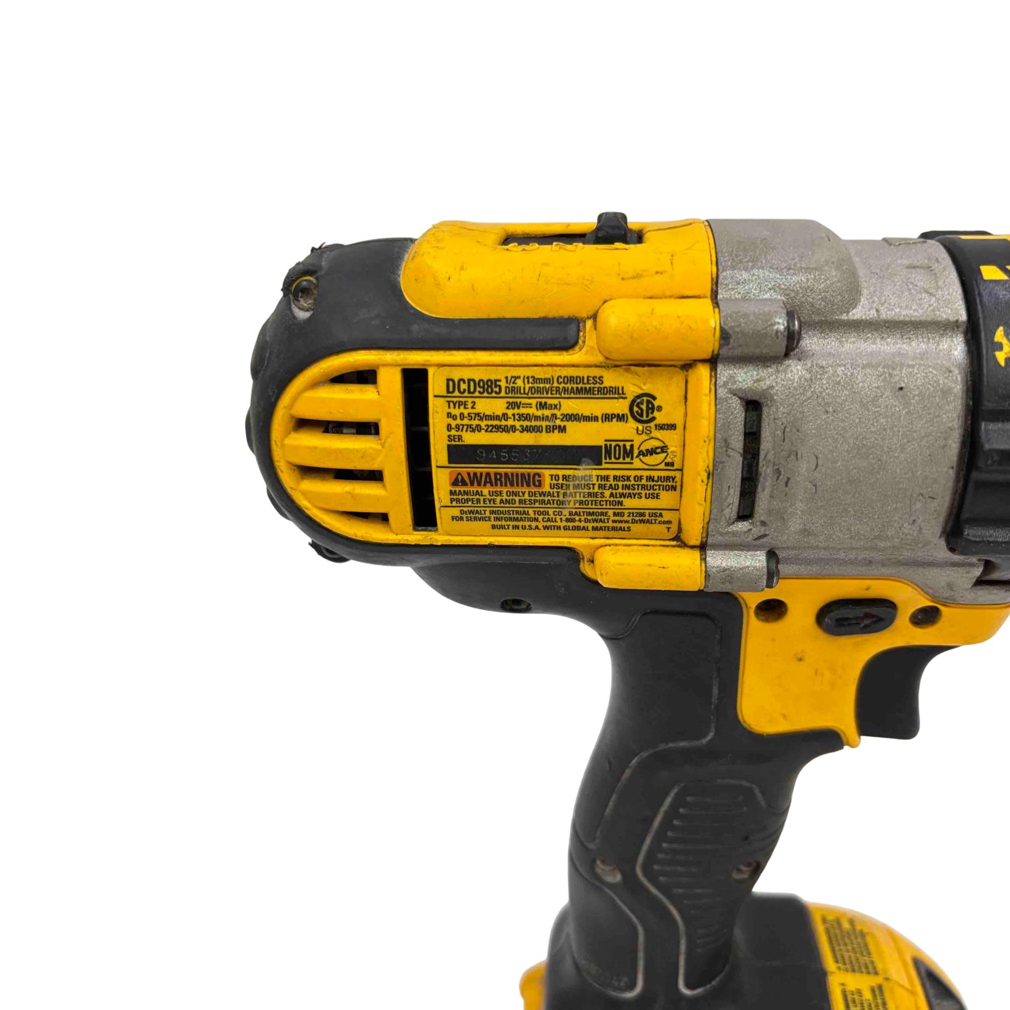 DeWalt 20V MAX DCD985 1/2