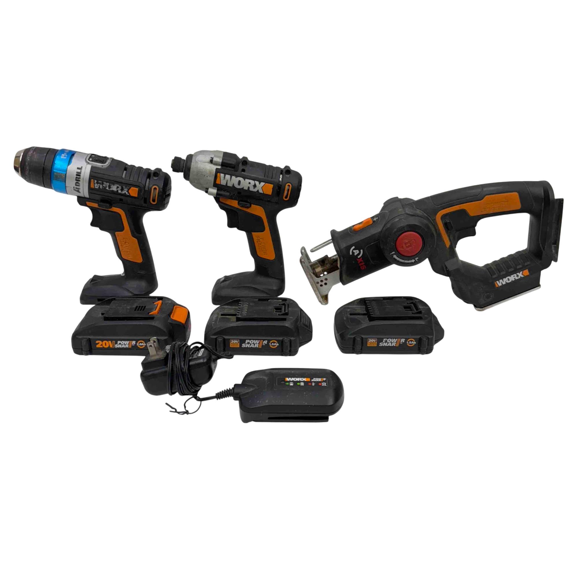 WORX 20V Power Share 3-Piece Combo Kit