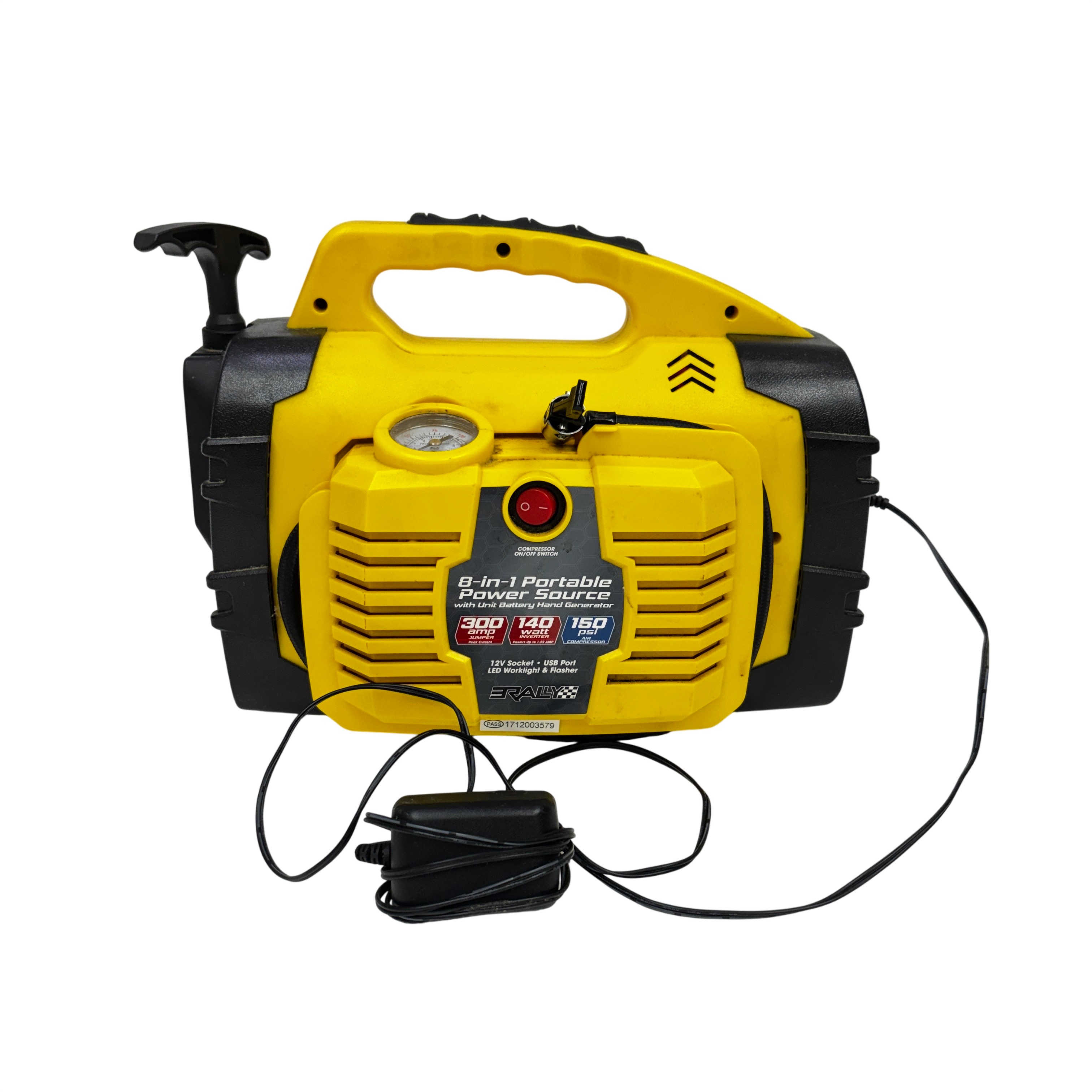Rally 7471 300 Amp Jump Starter 140W Inverter 8 In 1 Portable Power Source