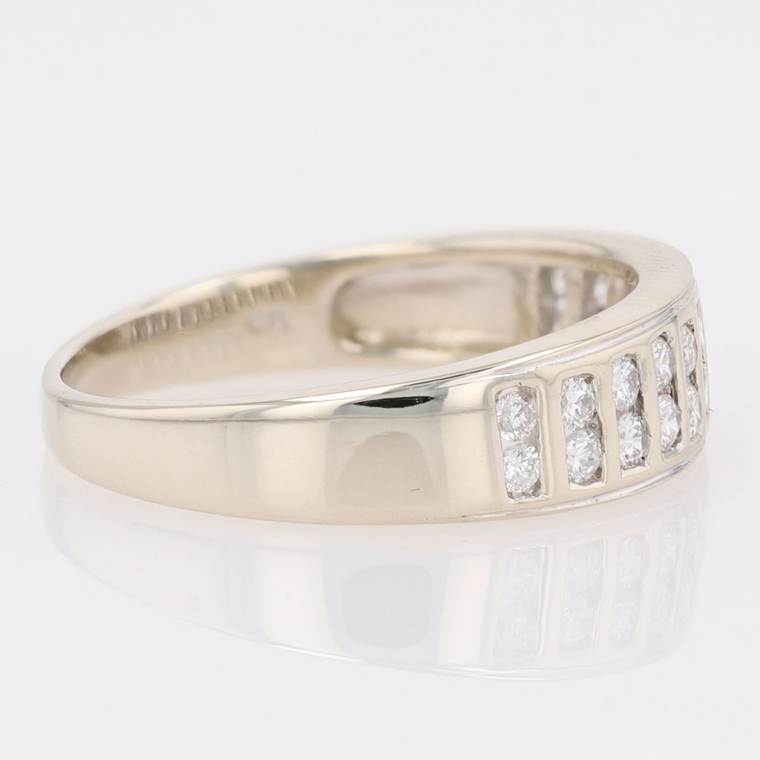 .45ctw Round Cut Diamond Channel-Set Wedding Band Ring 14k White Gold ...