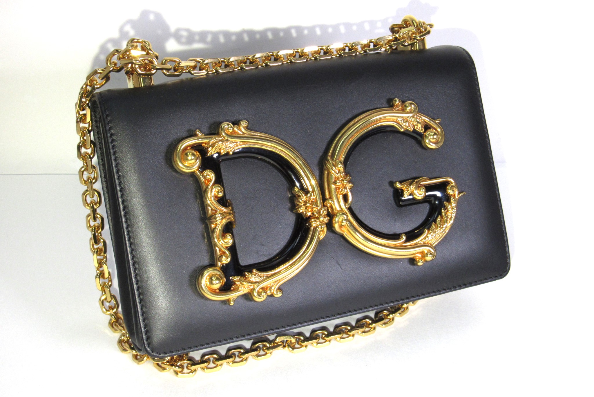 【Dolce&Gabbana】DG ミニハンドバッグ 希少 DOLCE&GABBANA ドルガバ DG ロゴ レザー ミニハンドバッグ
