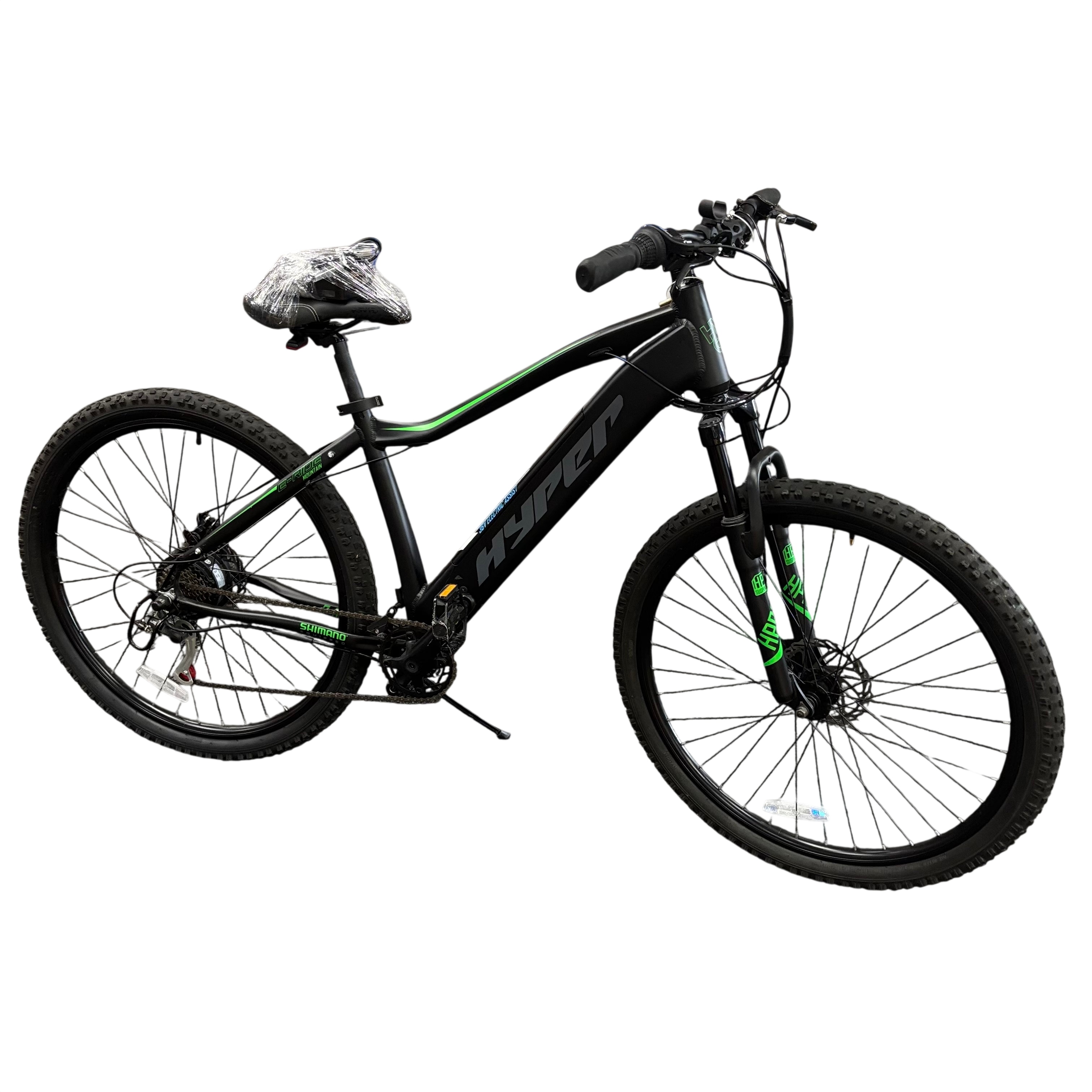 hyper bicycles e-ride electric Bike, 36 Volt Battery, 700C Wheels, Black – BicycleYAAD The blue electric bike includes front and rear V E Ride Mountain Hyper Bike