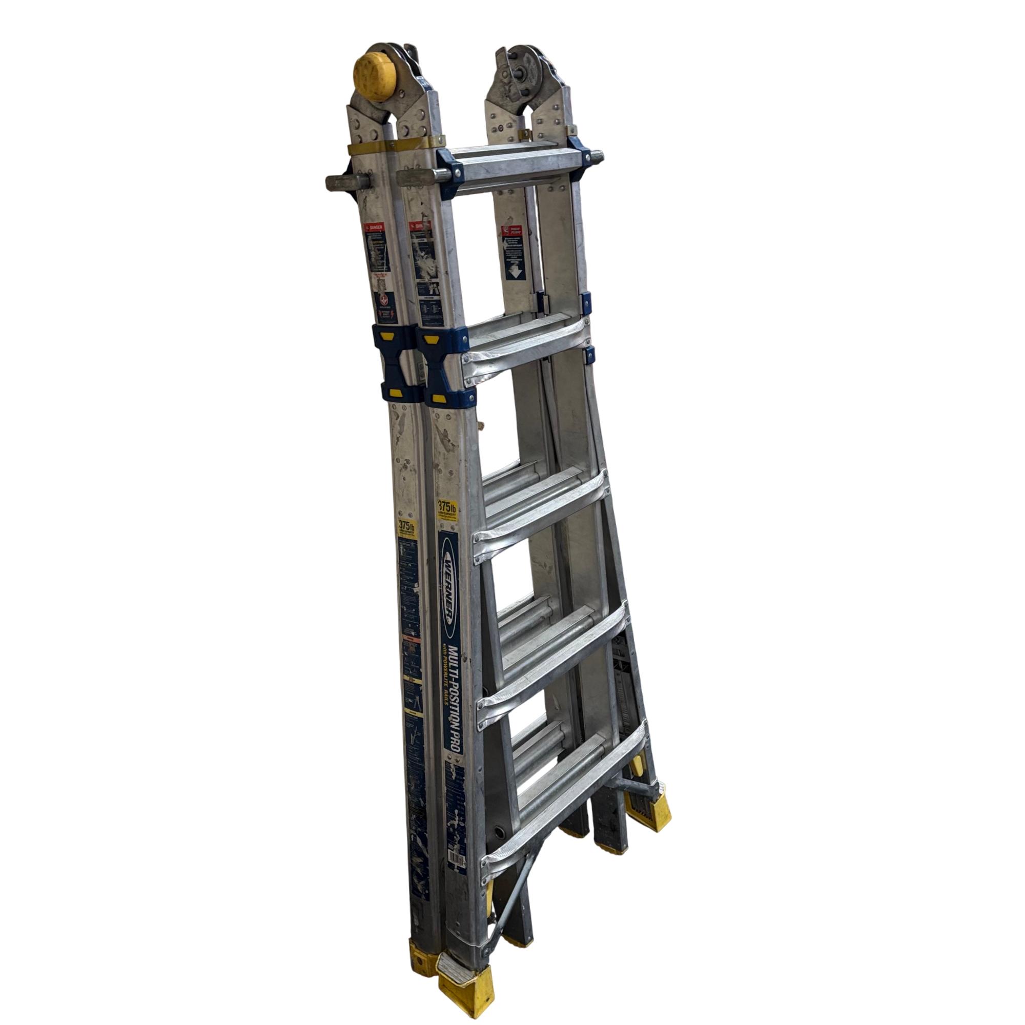 Werner MT-22IAAL Mk 2 5-in-1 Multi-Position 22-ft Ladder - Local Pick ...