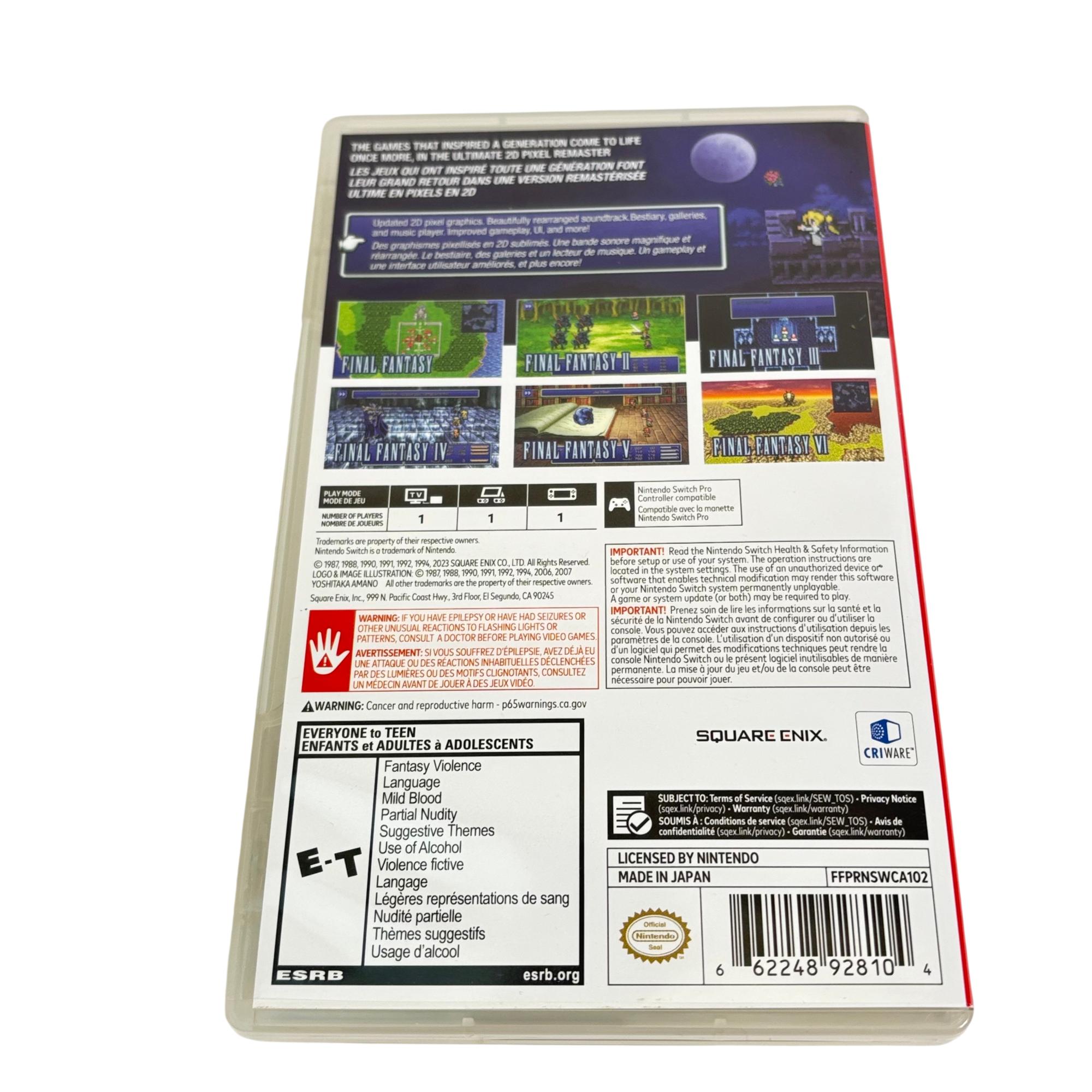 Final Fantasy Collection I II III IV V VI - For Nintendo Switch