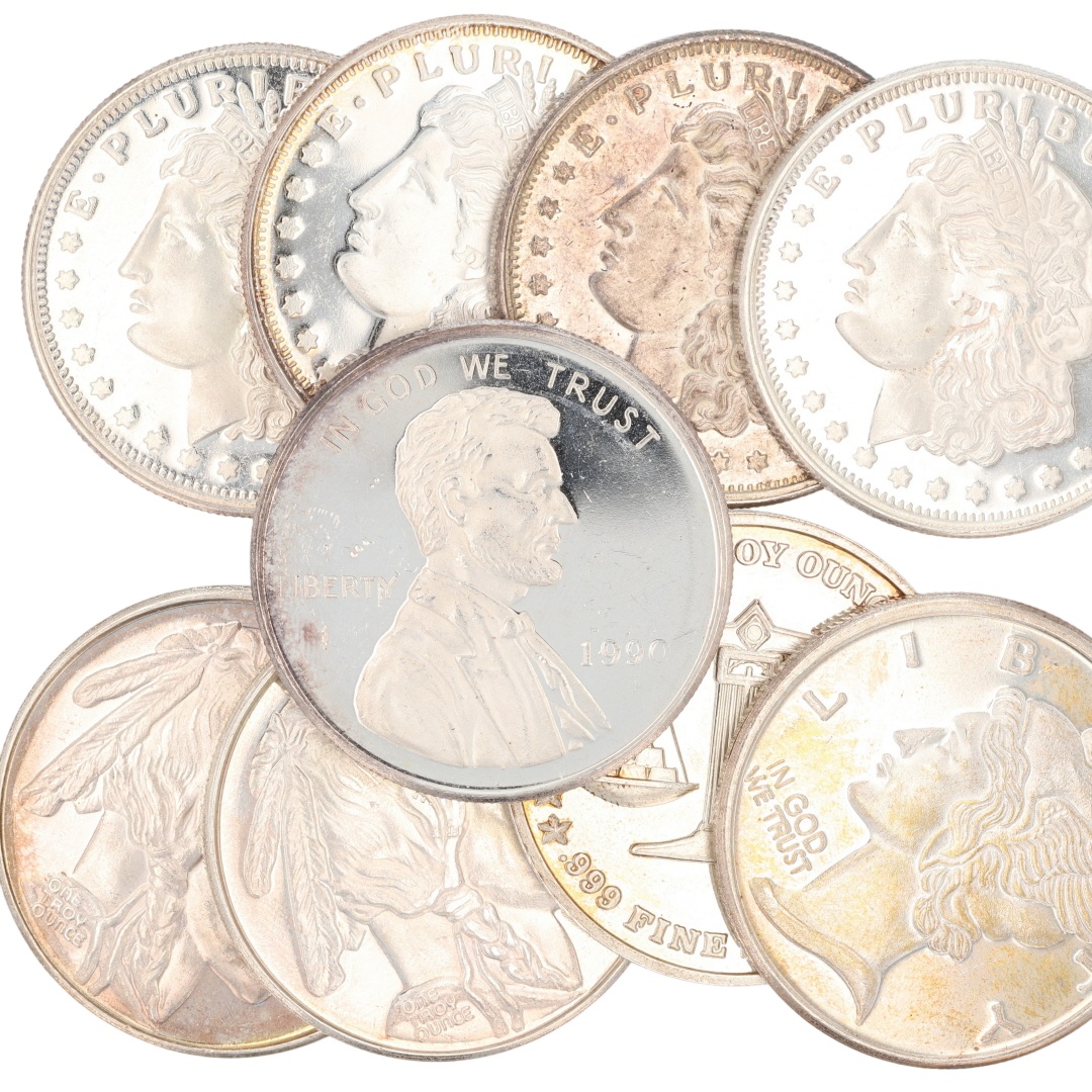 Silver Note Set Assorted 1 oz .999 Fine Silver Rounds Variety Collection Set of 9 Rounds