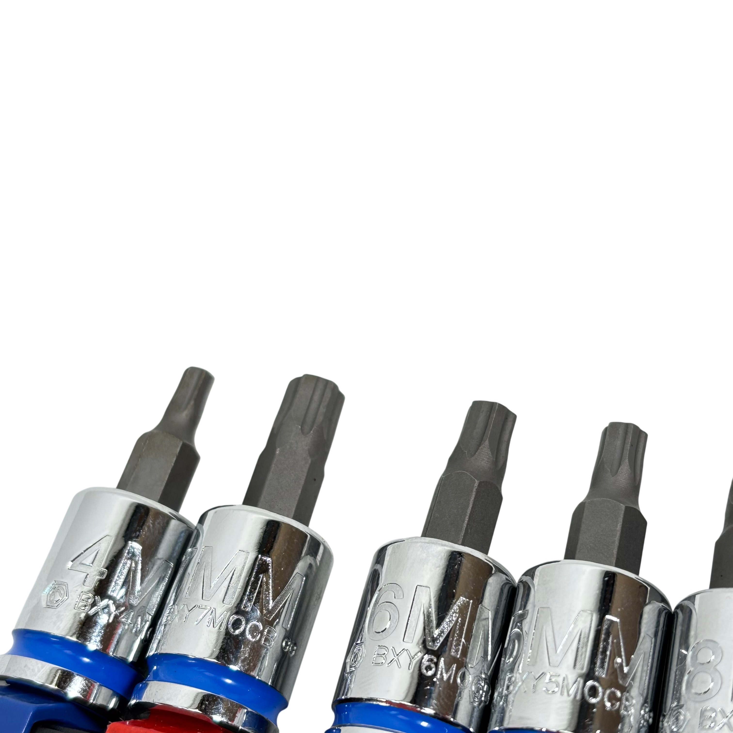 B ＋COM SX1 Matco Tools SBXYM8OGB 8-Piece 3/8'' Drive Metric 4-11mm Hex Bit